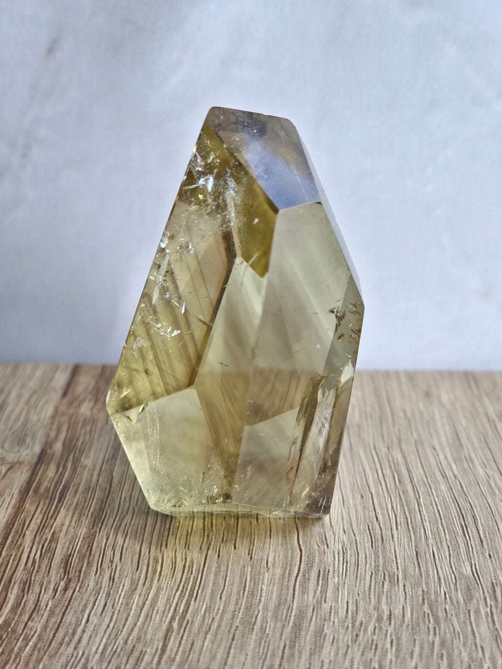 Phantom Citrine with internal rainbow + layered growth bands