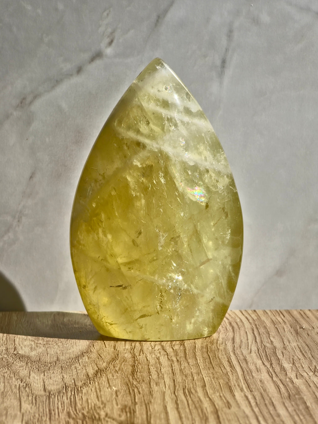Heat treated Citrine Polished Flame