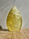 Heat treated Citrine Polished Flame