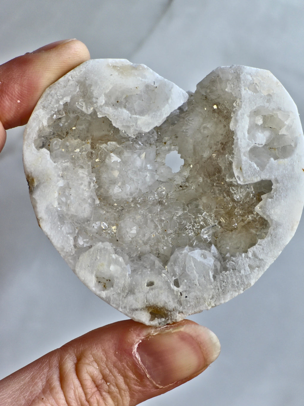 Quartz geode heart