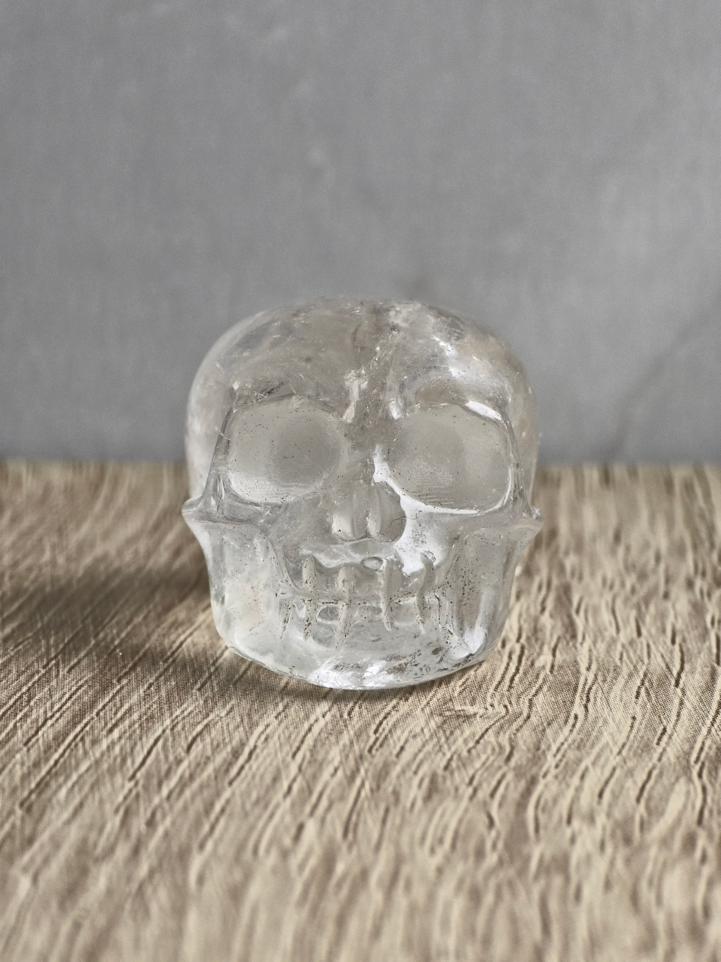 Clear quartz skull - a