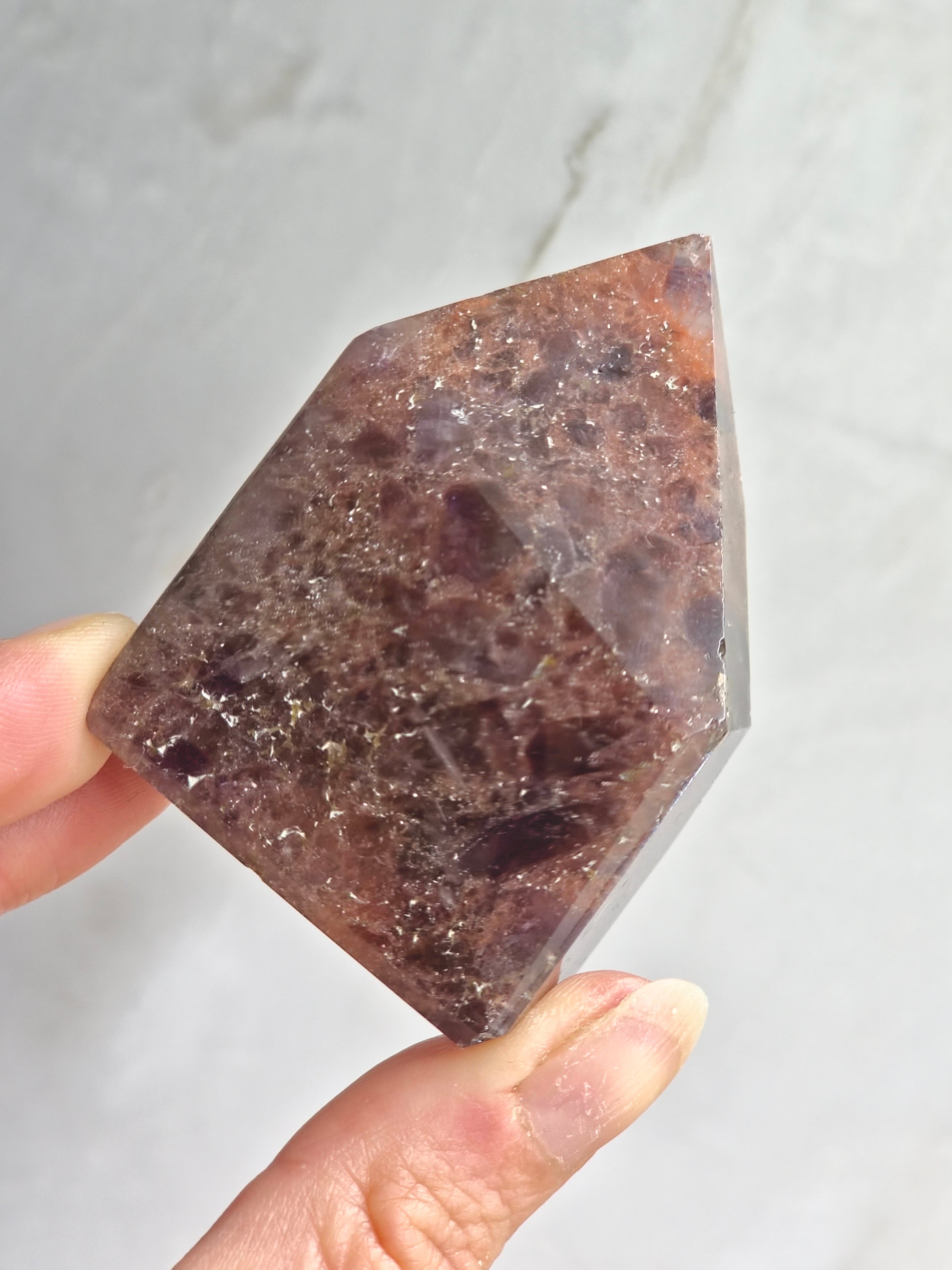 Brecciated Indian Amethyst Polished Tower