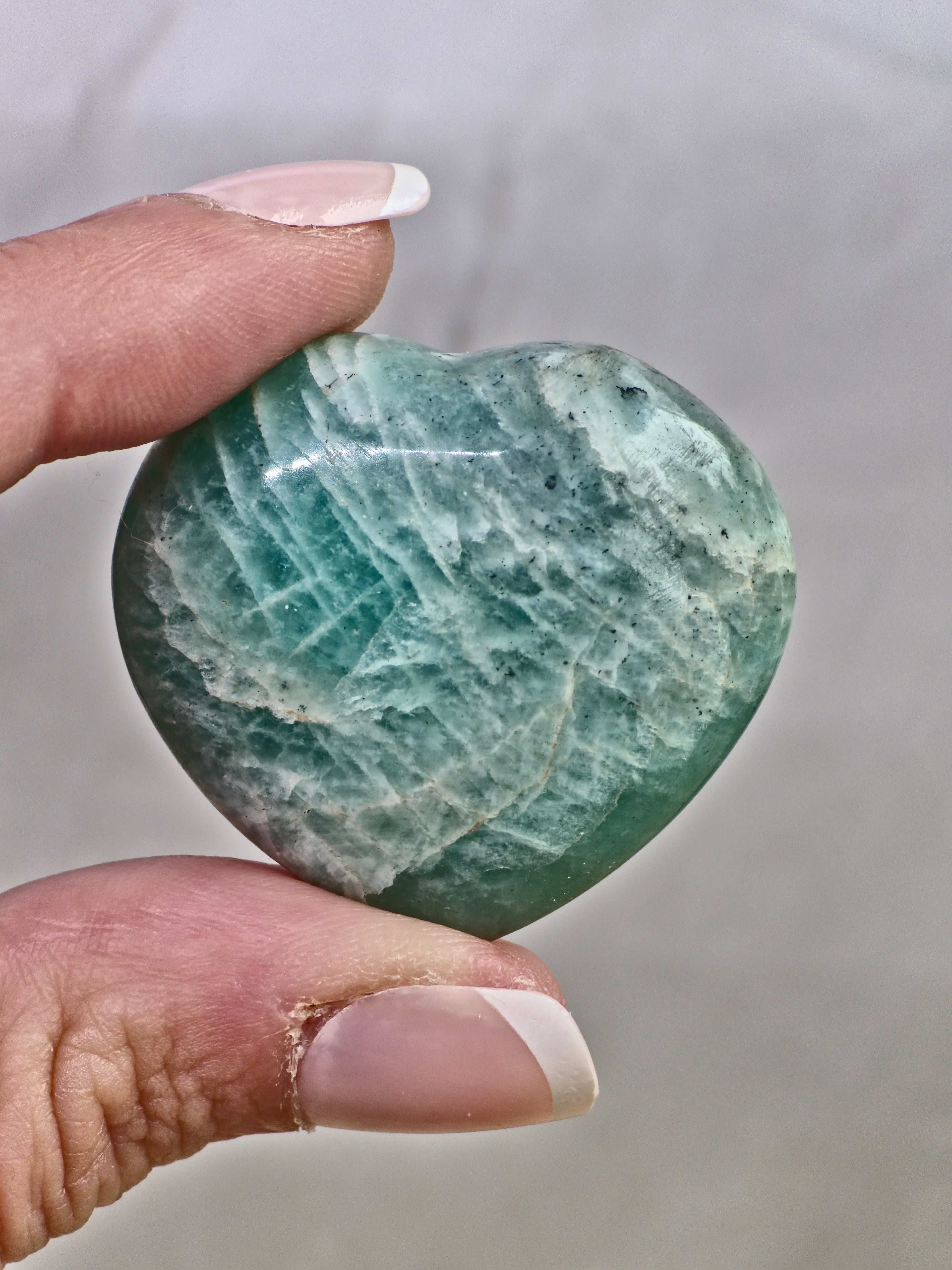 Amazonite Heart — Microcline Feldspar