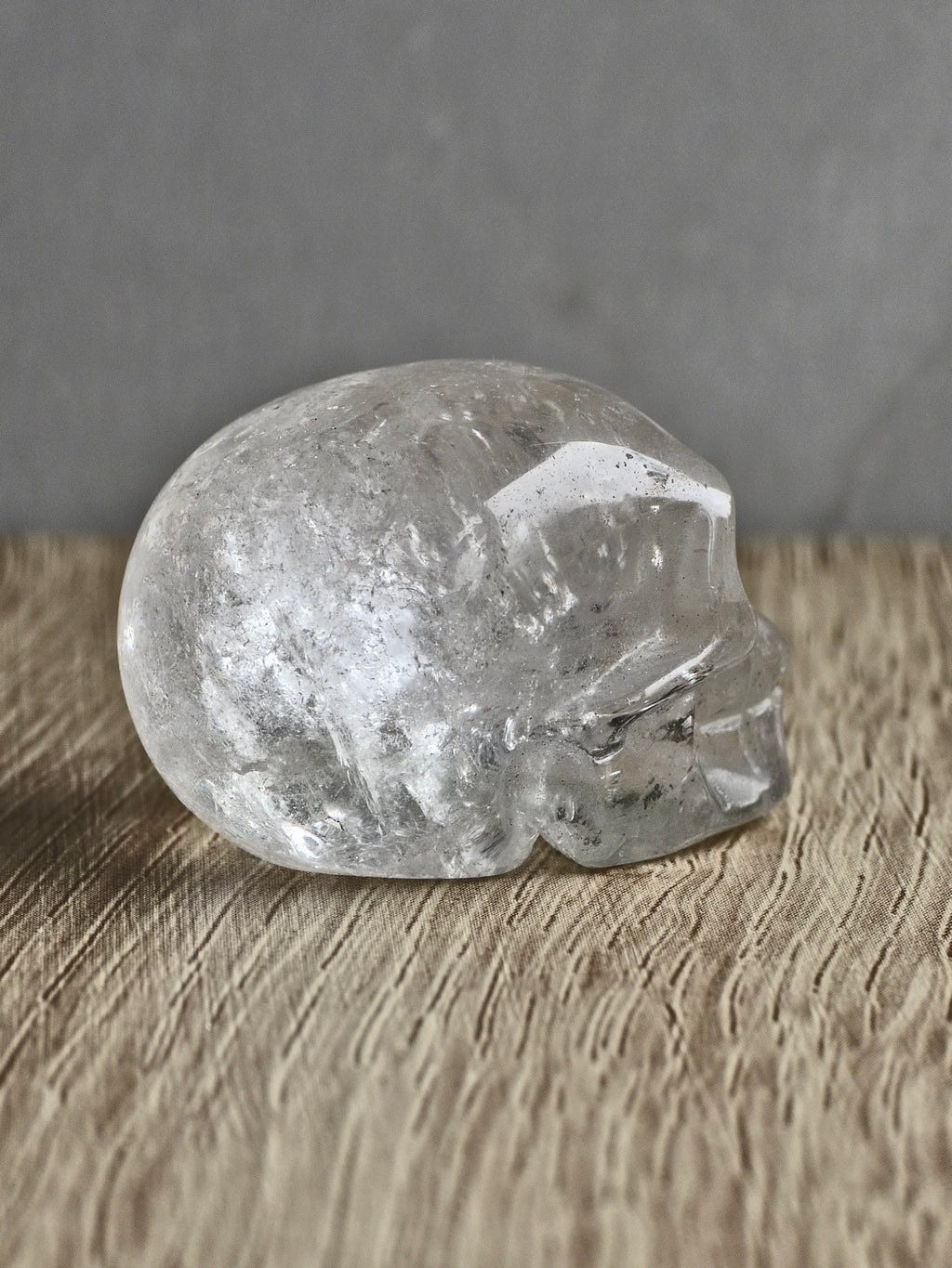 Clear quartz skull - a