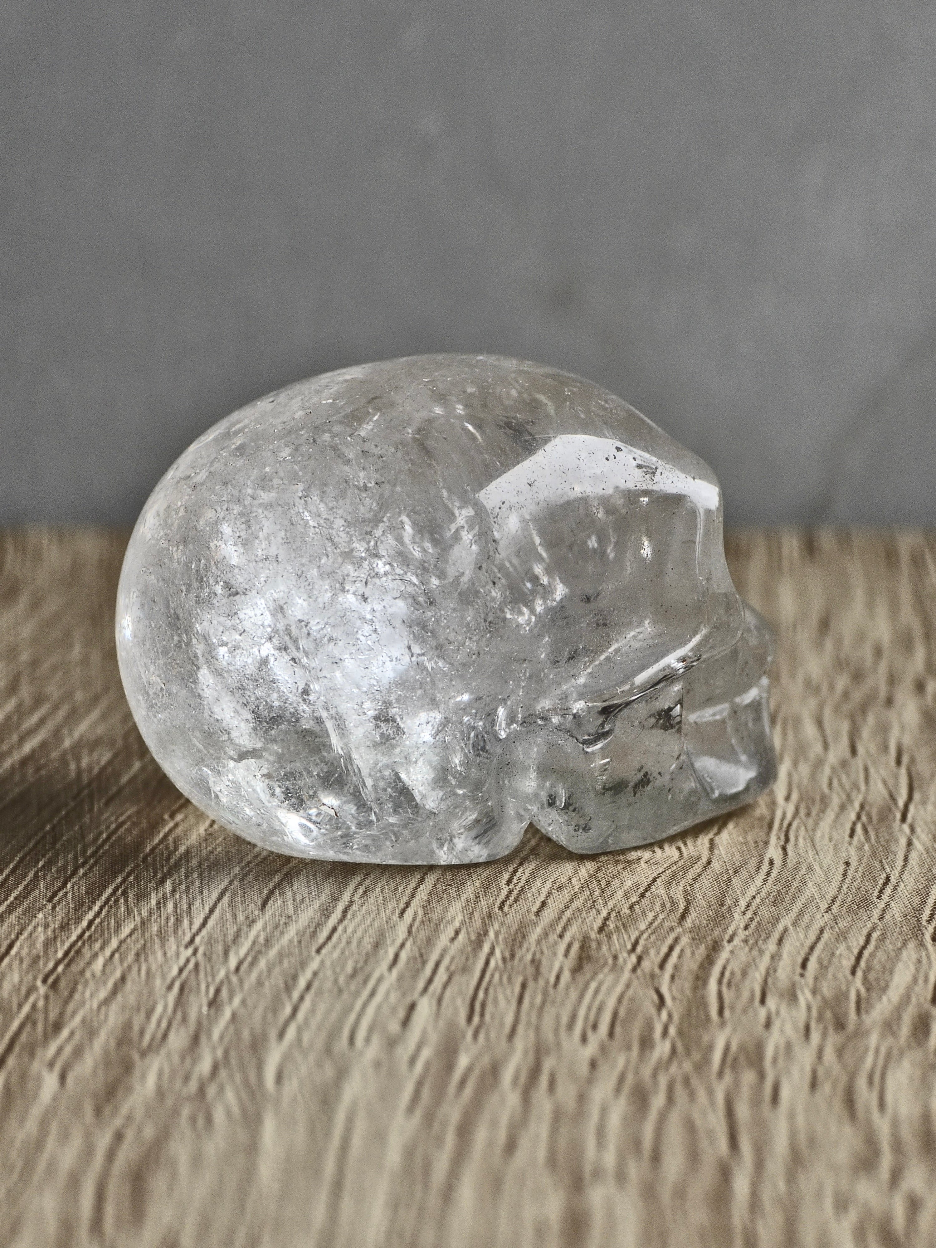 Clear quartz skull - a