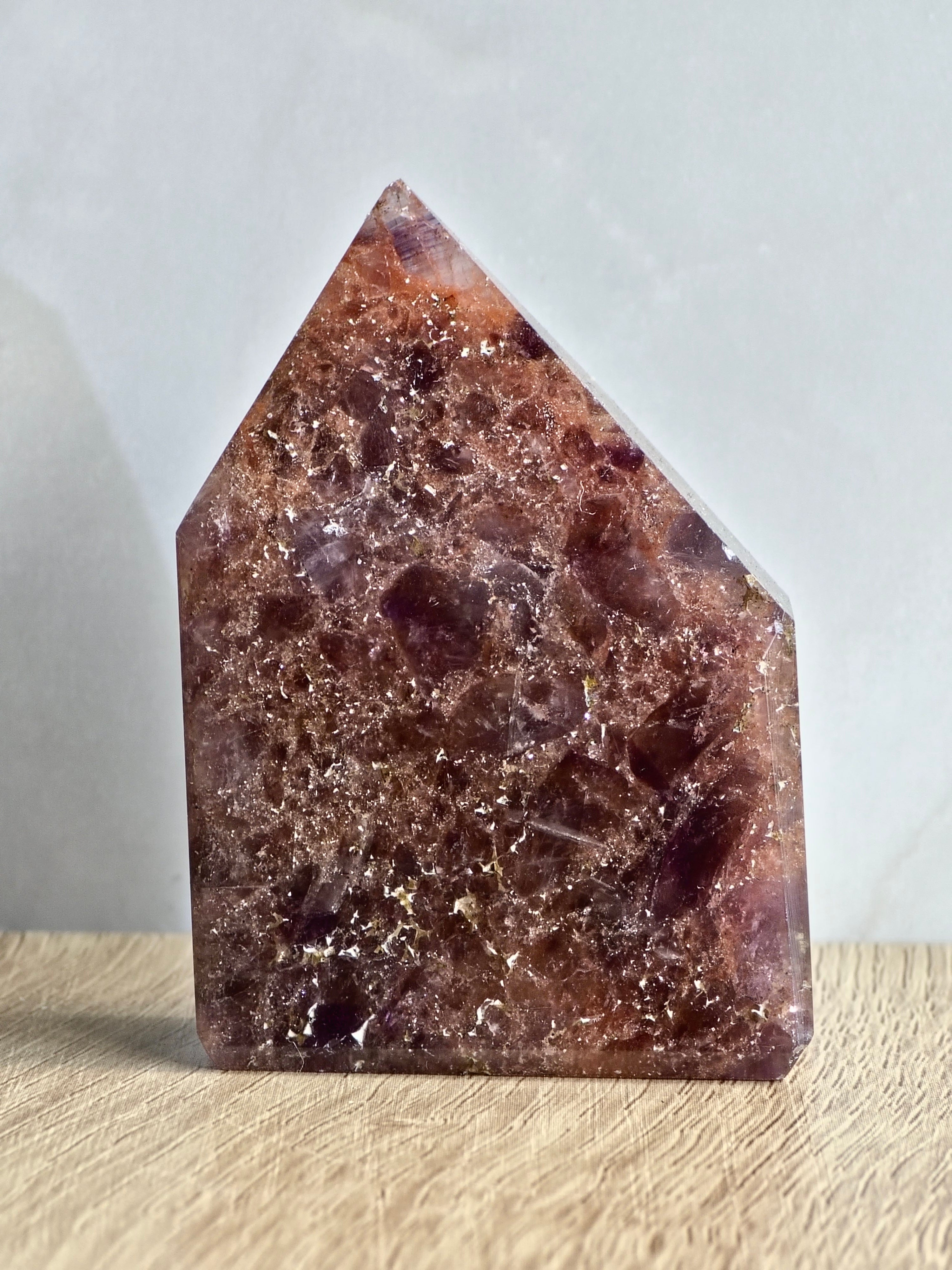 Brecciated Indian Amethyst Polished Tower