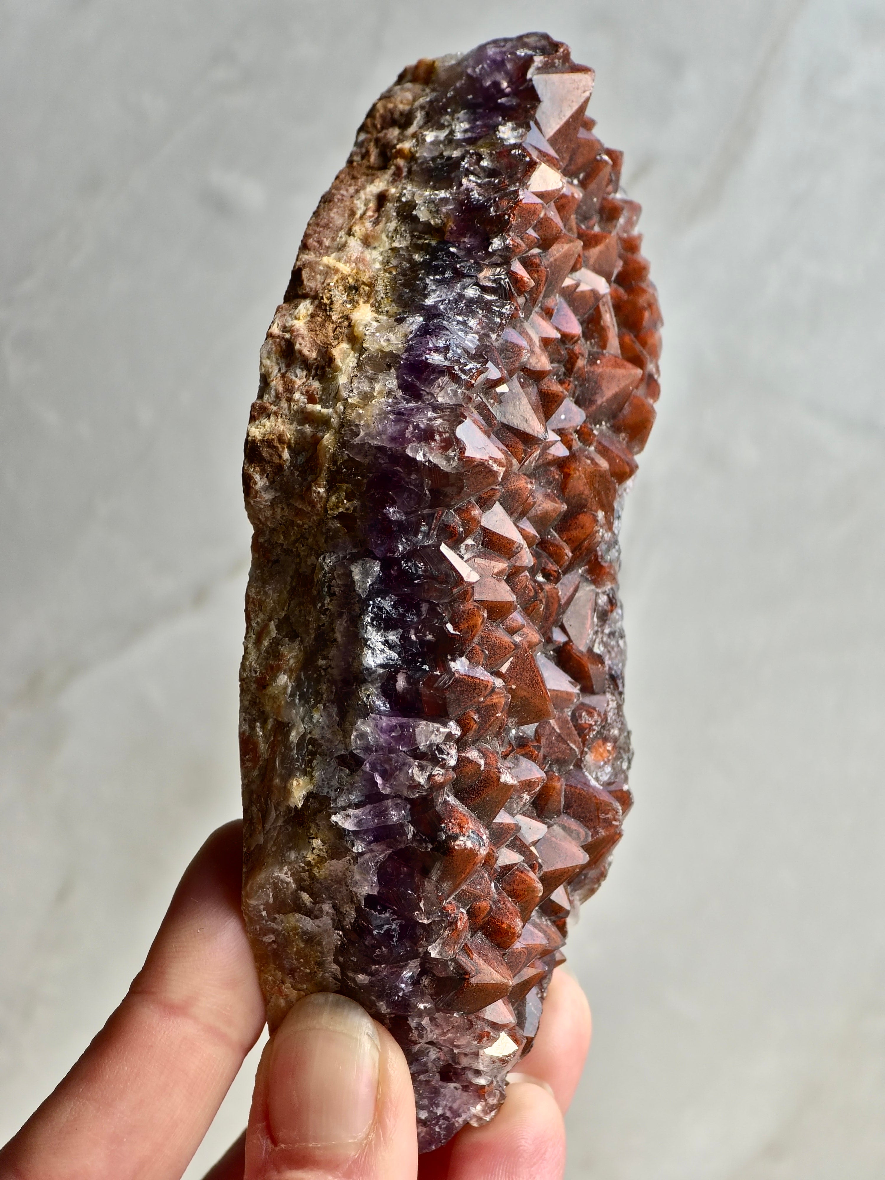 Red cap Amethyst cluster