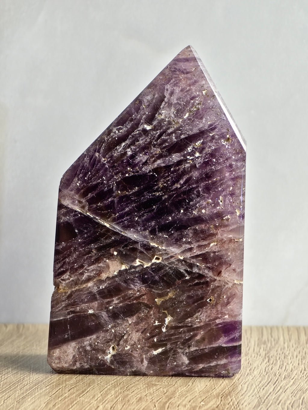 Brecciated Indian Amethyst Polished Tower