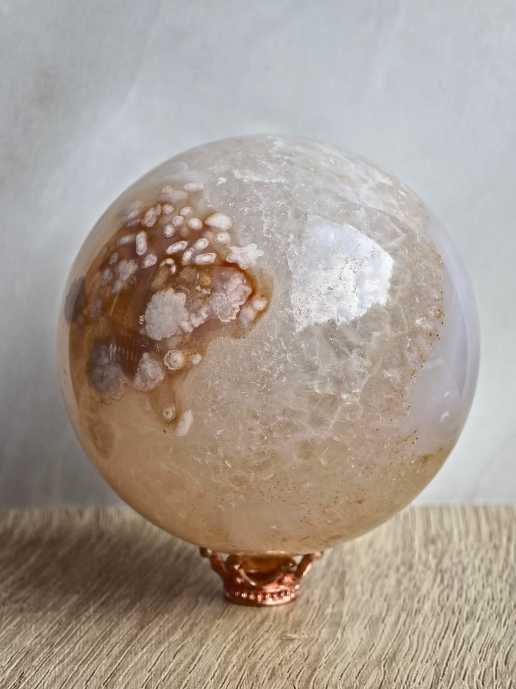 Flower Agate Sphere