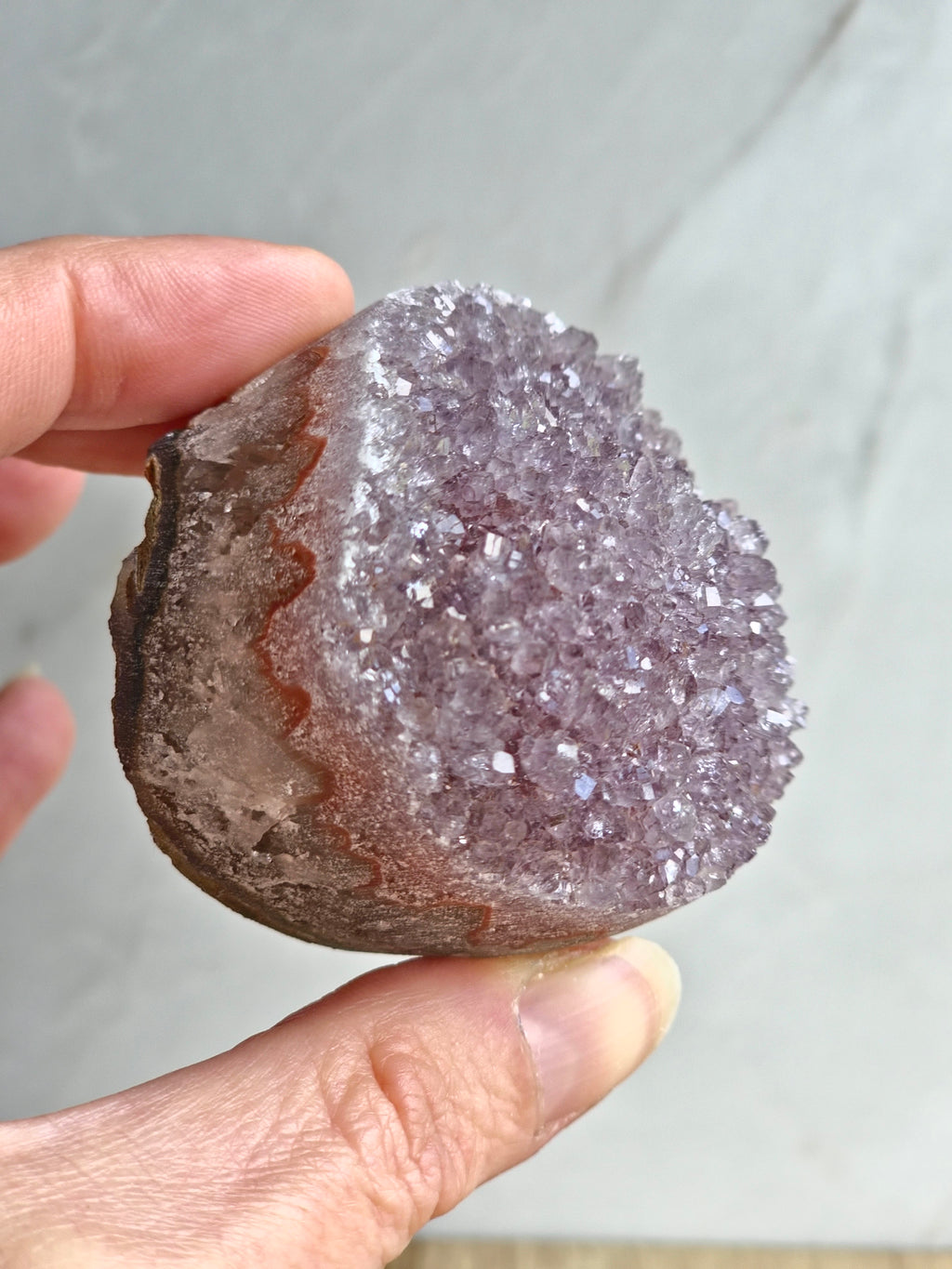 Amethyst druzy cupcake