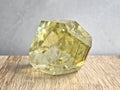 Citrine freeform with phantom lines and rainbow