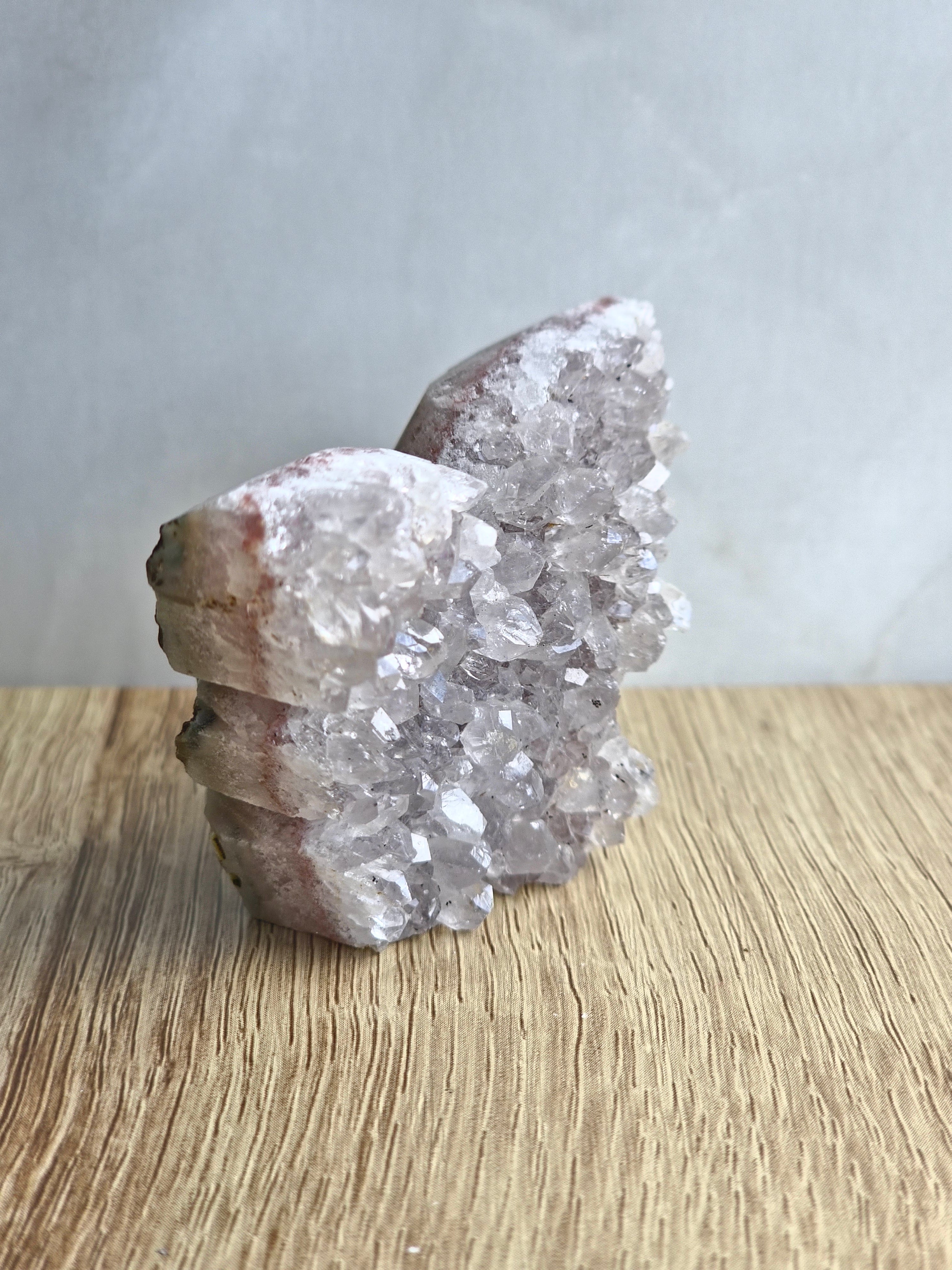 Amethyst Druzy Butterfly Carving (Pale Variant)
