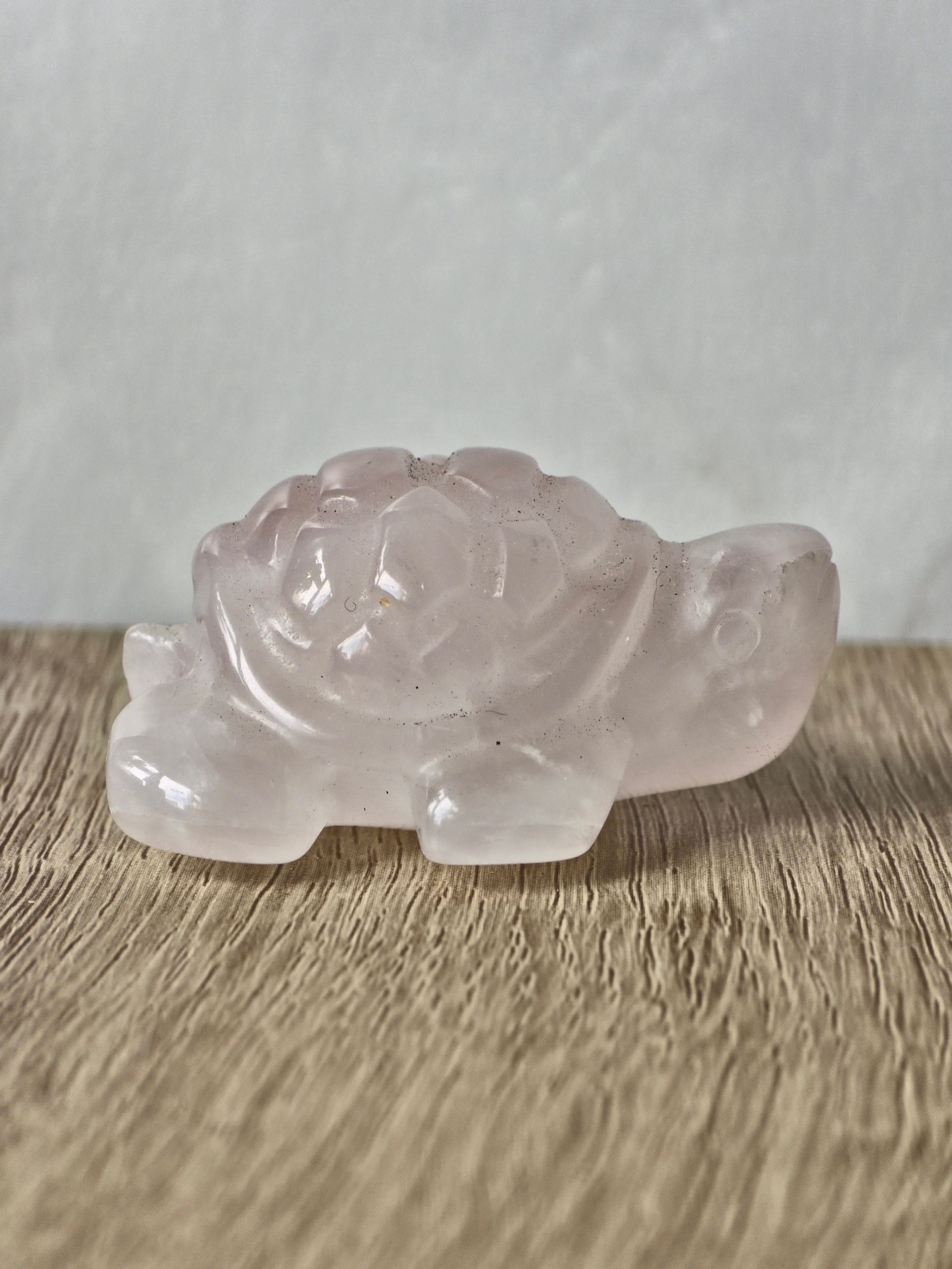 Rose quartz turtle