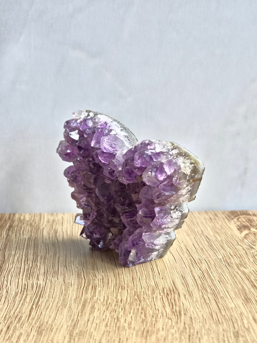 Amethyst Druzy Butterfly Carving