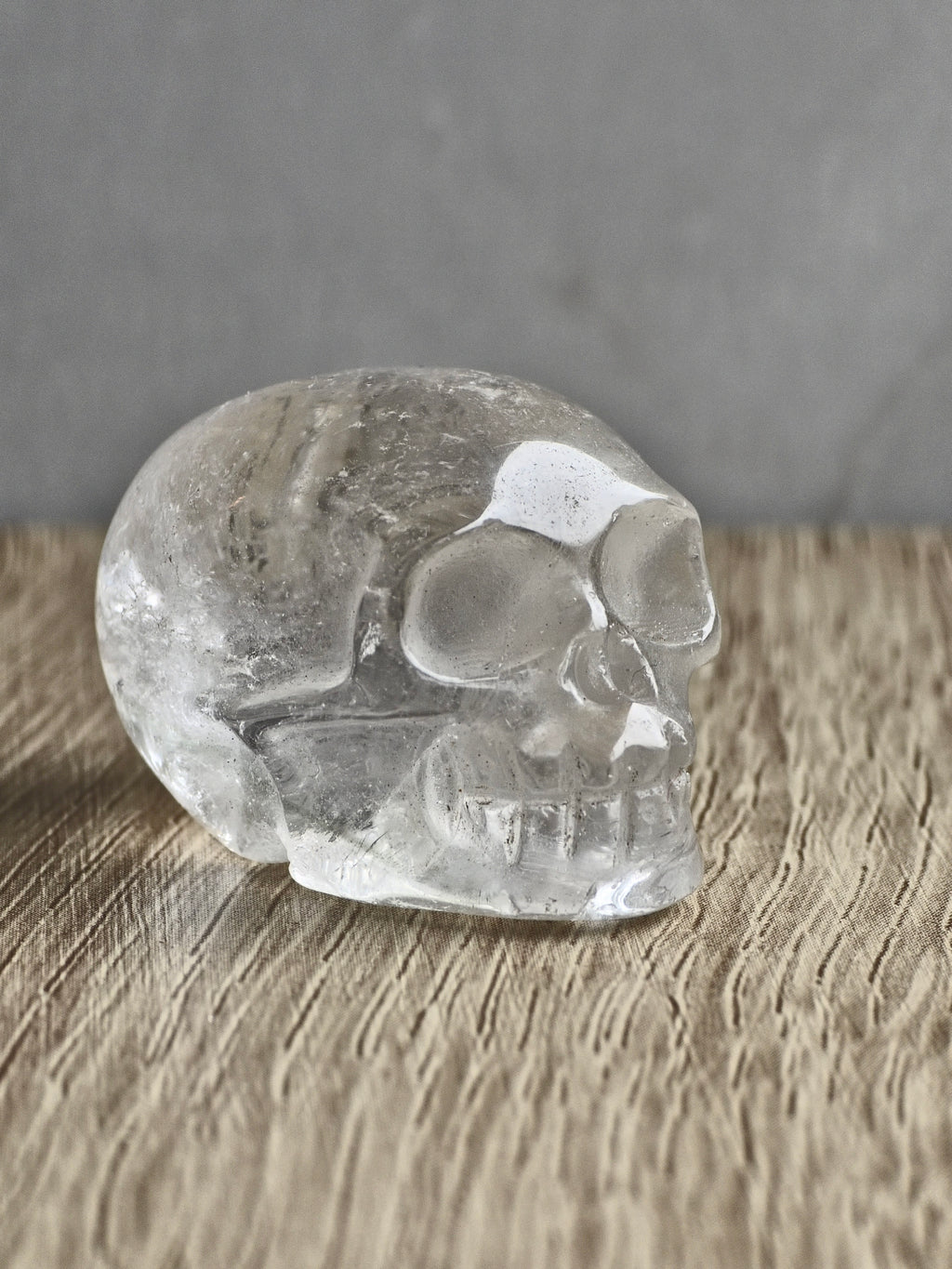 Clear quartz skull - a
