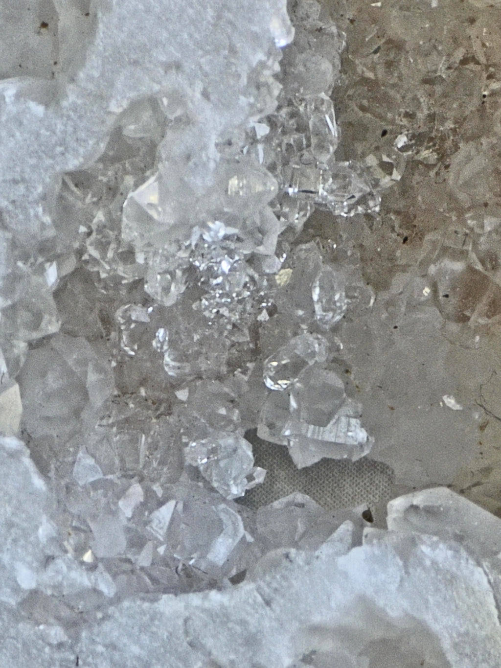Quartz druzy geode heart