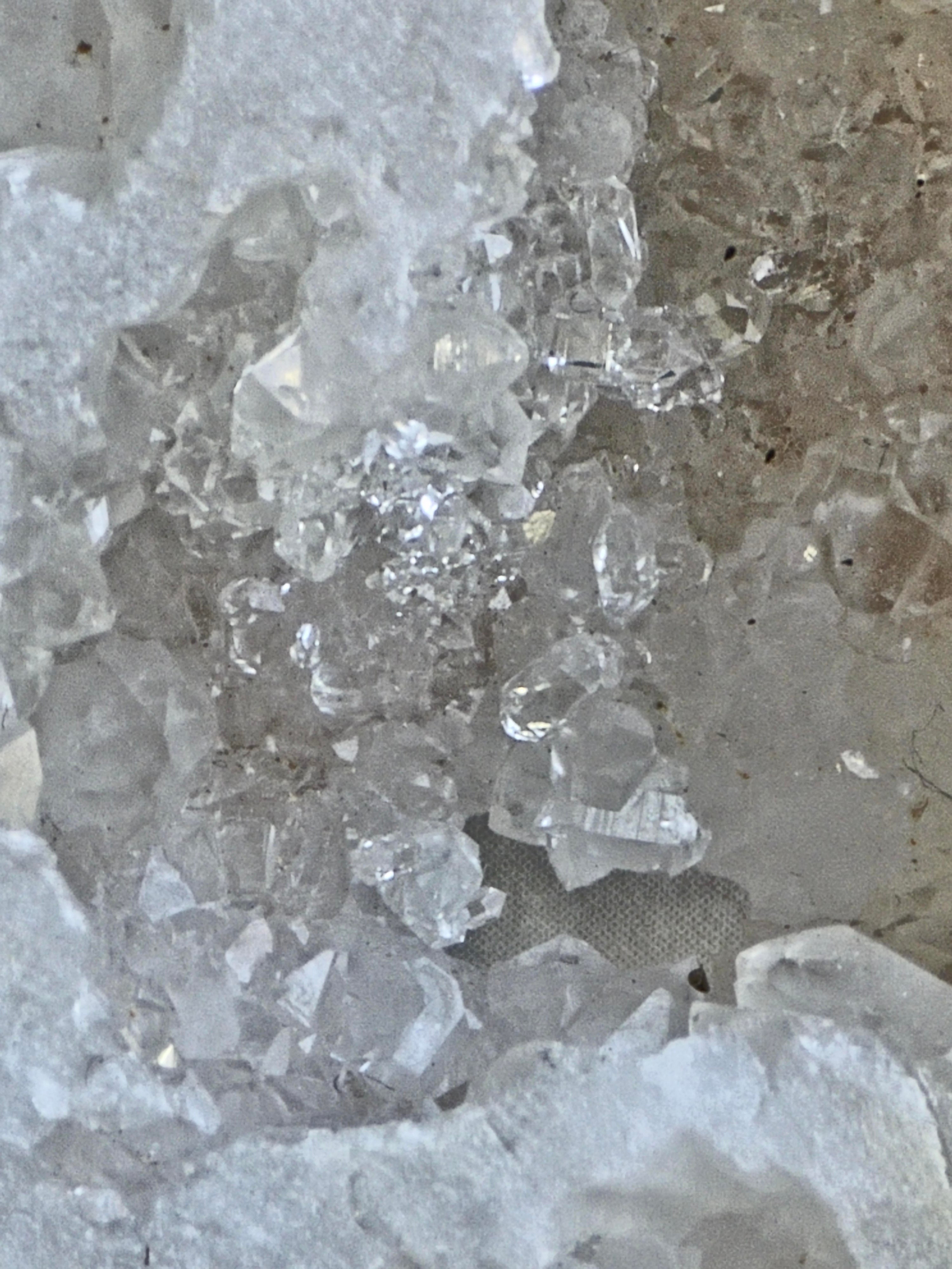 Quartz druzy geode heart