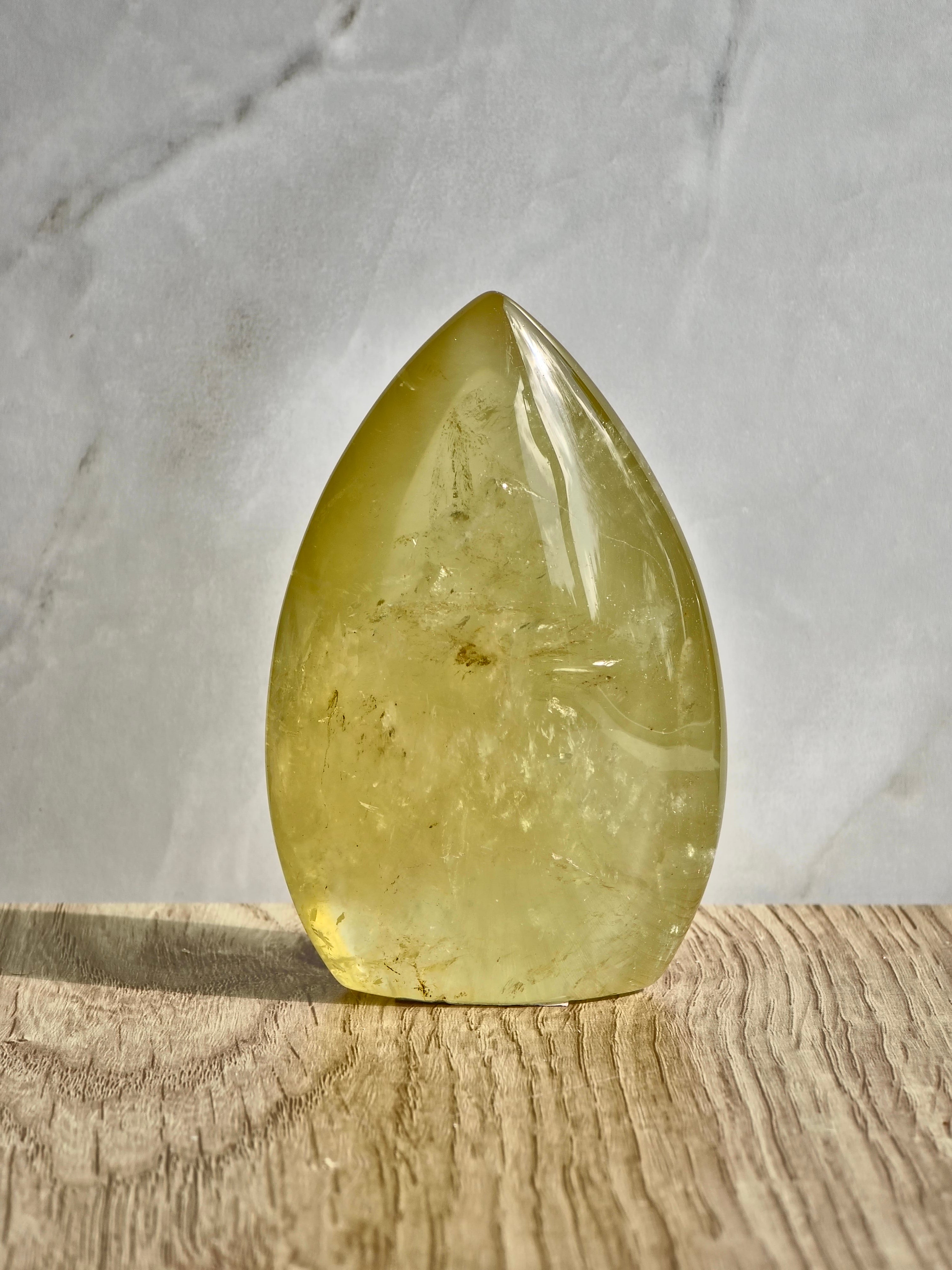 Heat treated Citrine Polished Flame