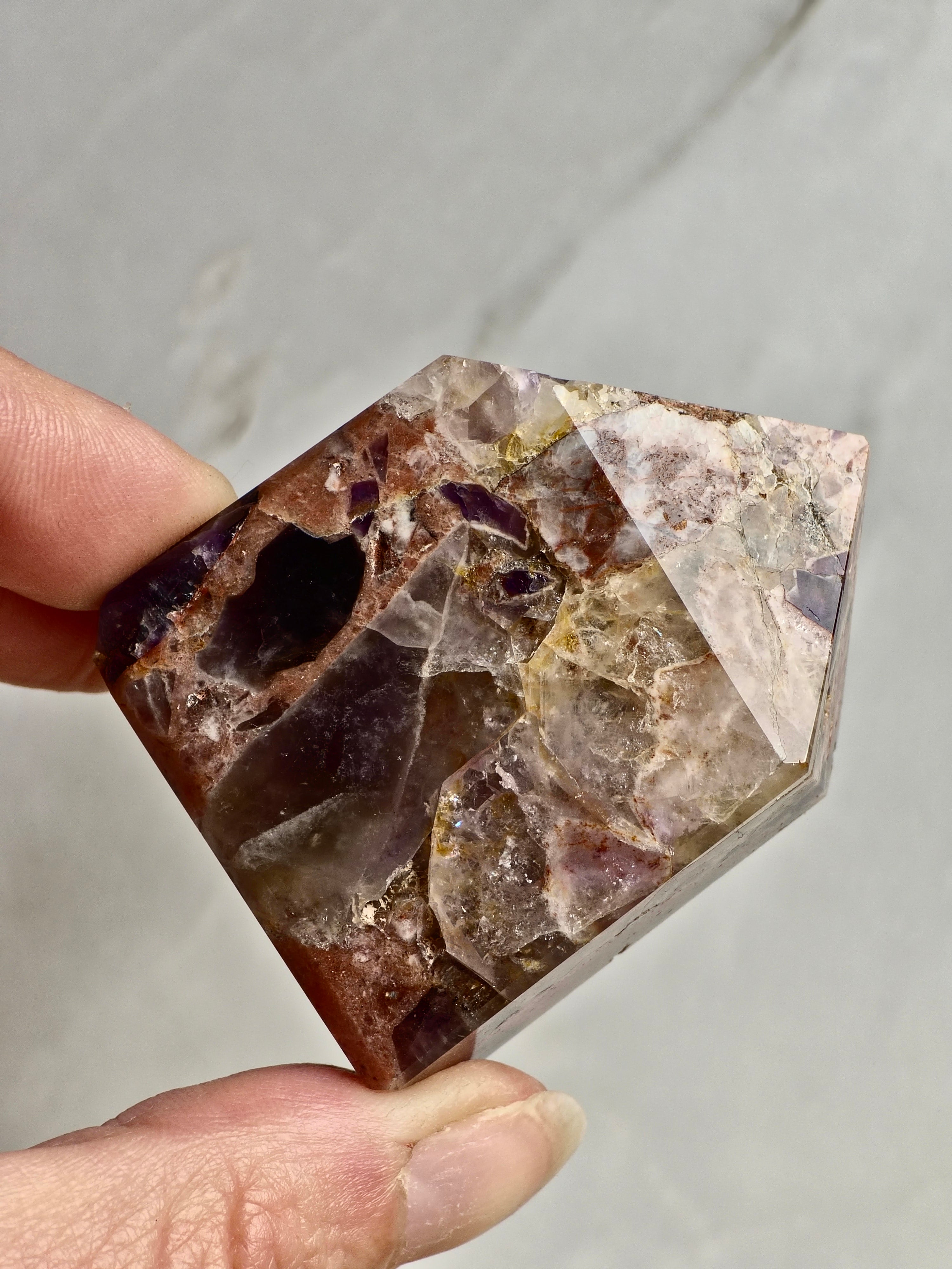 Brecciated Indian Amethyst Polished Tower
