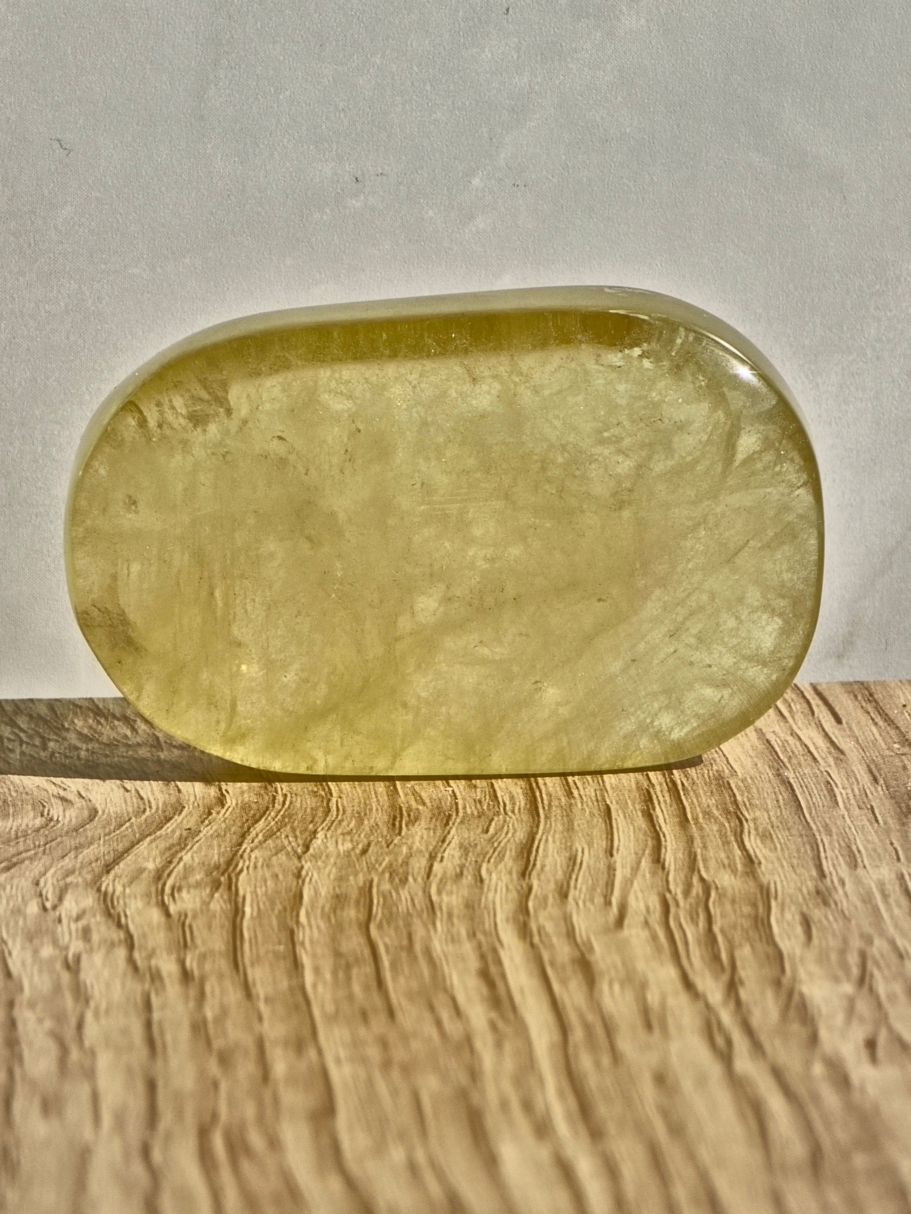 Heat treated Citrine Palm Stone