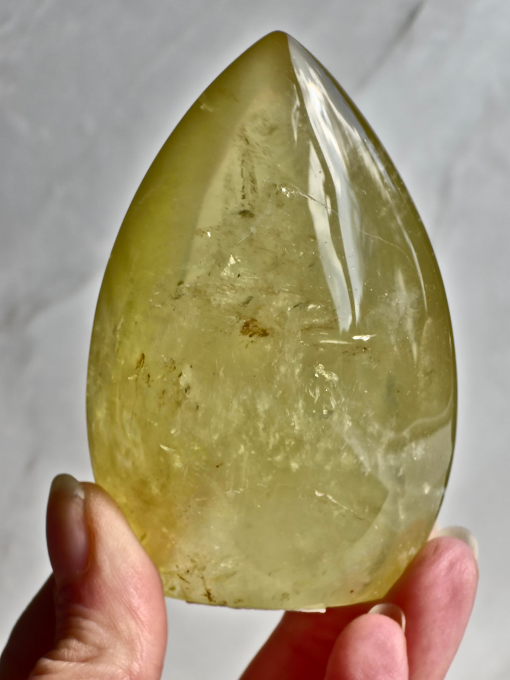 Heat treated Citrine Polished Flame