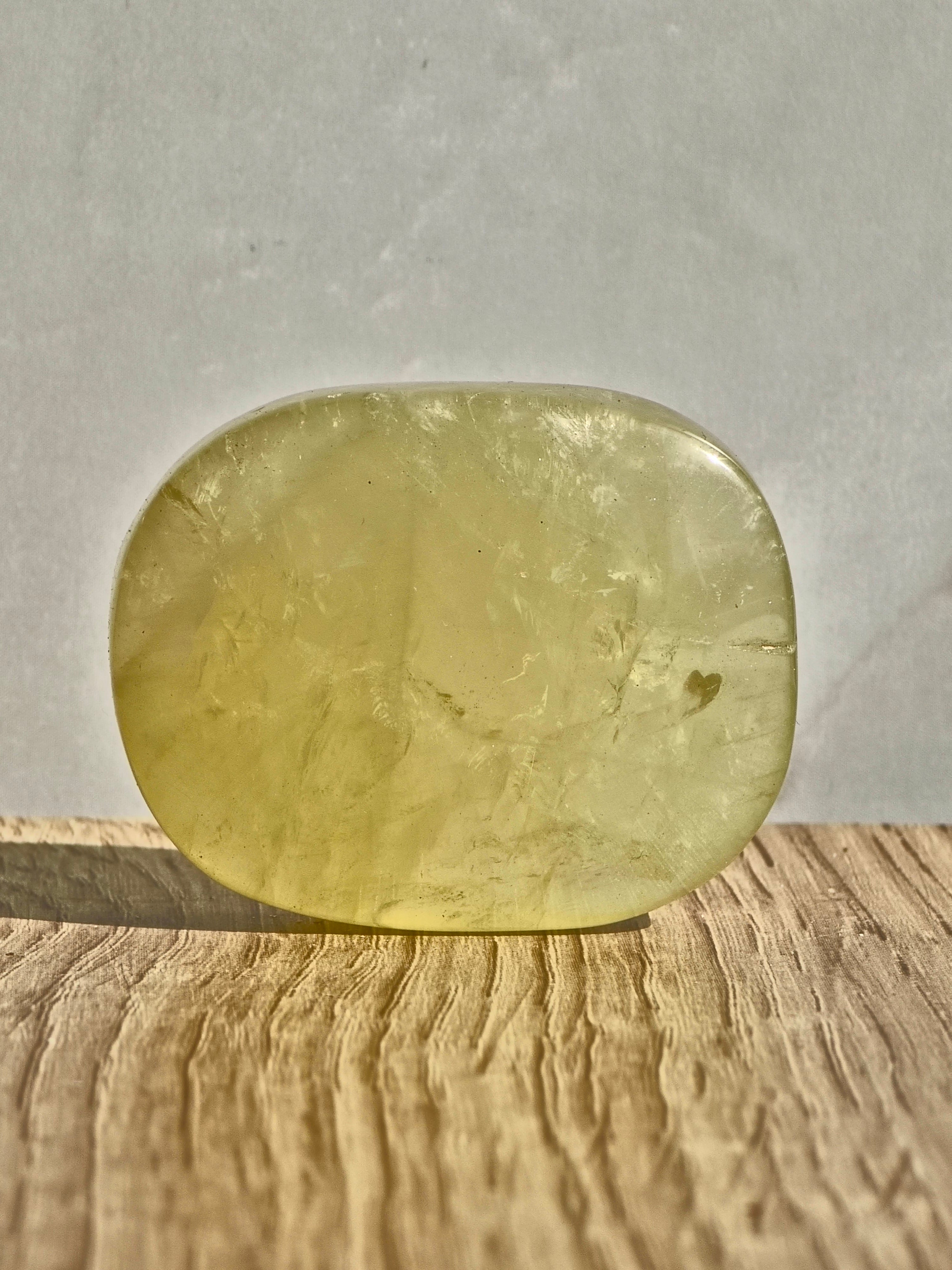 Heat treated Citrine Palm Stone