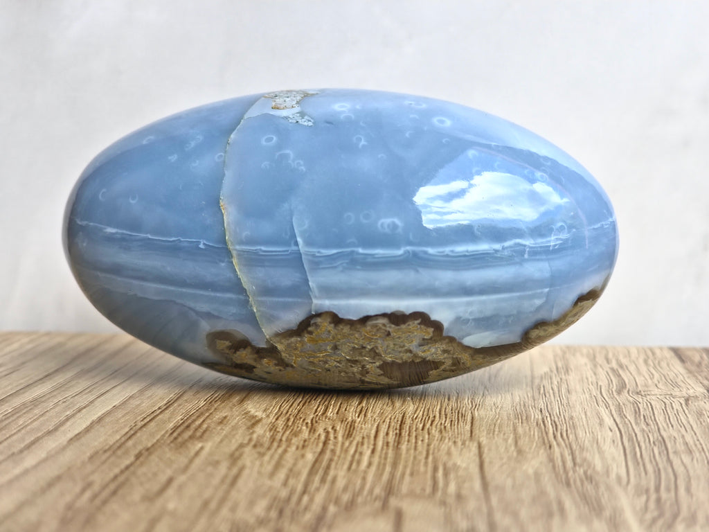 Blue Indian Opal with Moss Agate  Inclusion