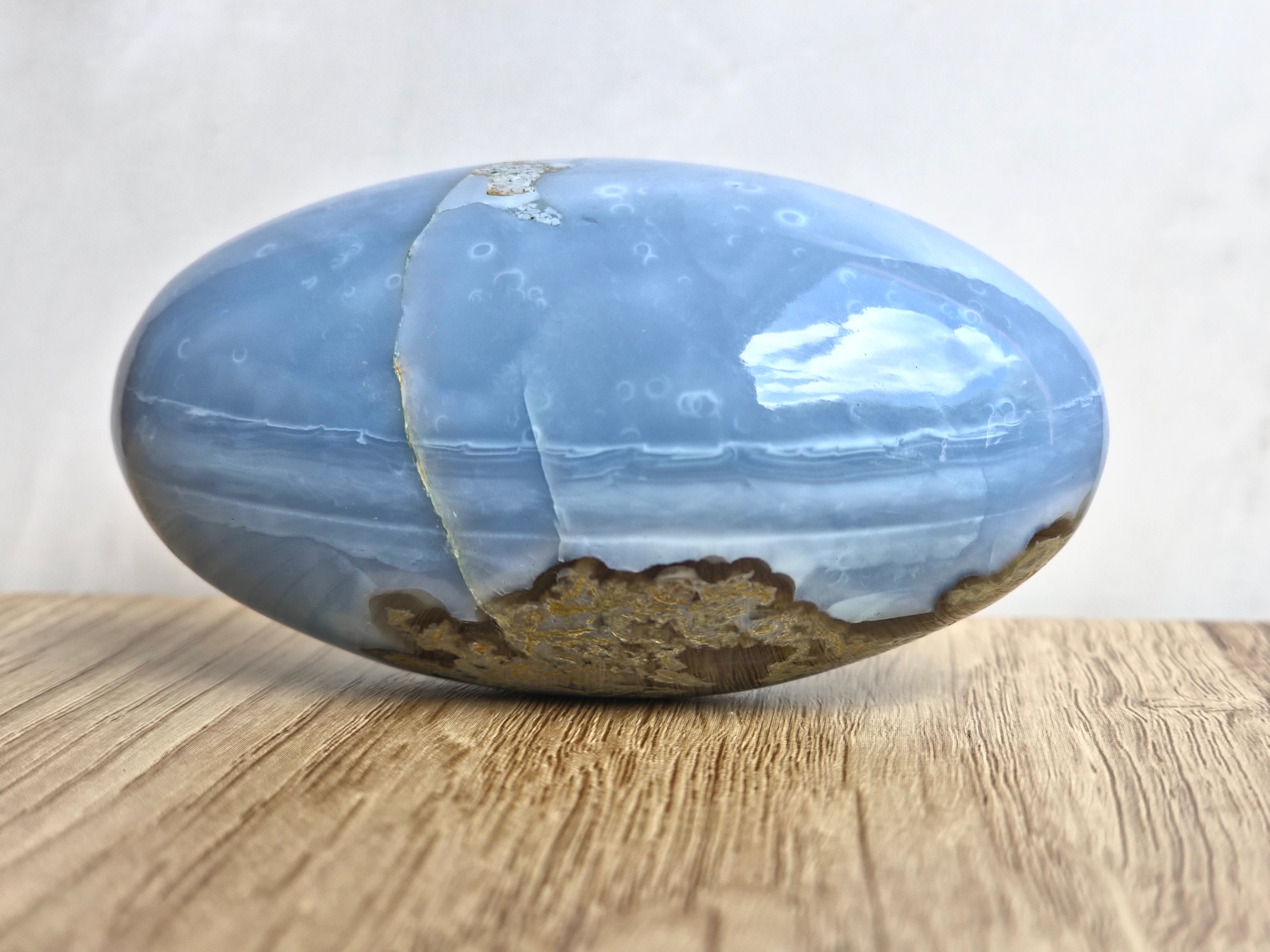 Blue Indian Opal with Moss Agate  Inclusion