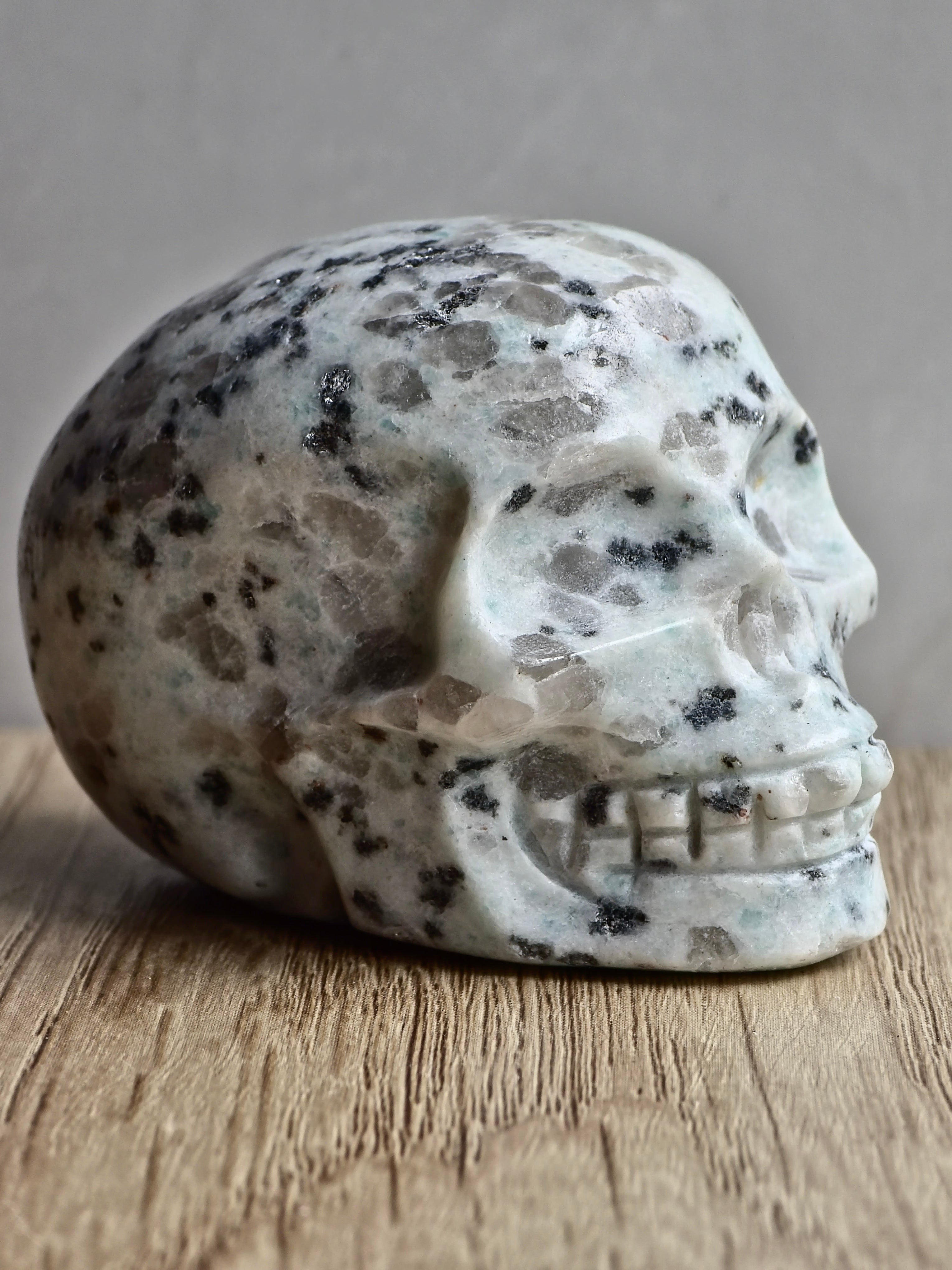 Kiwi Jasper Skull Carving