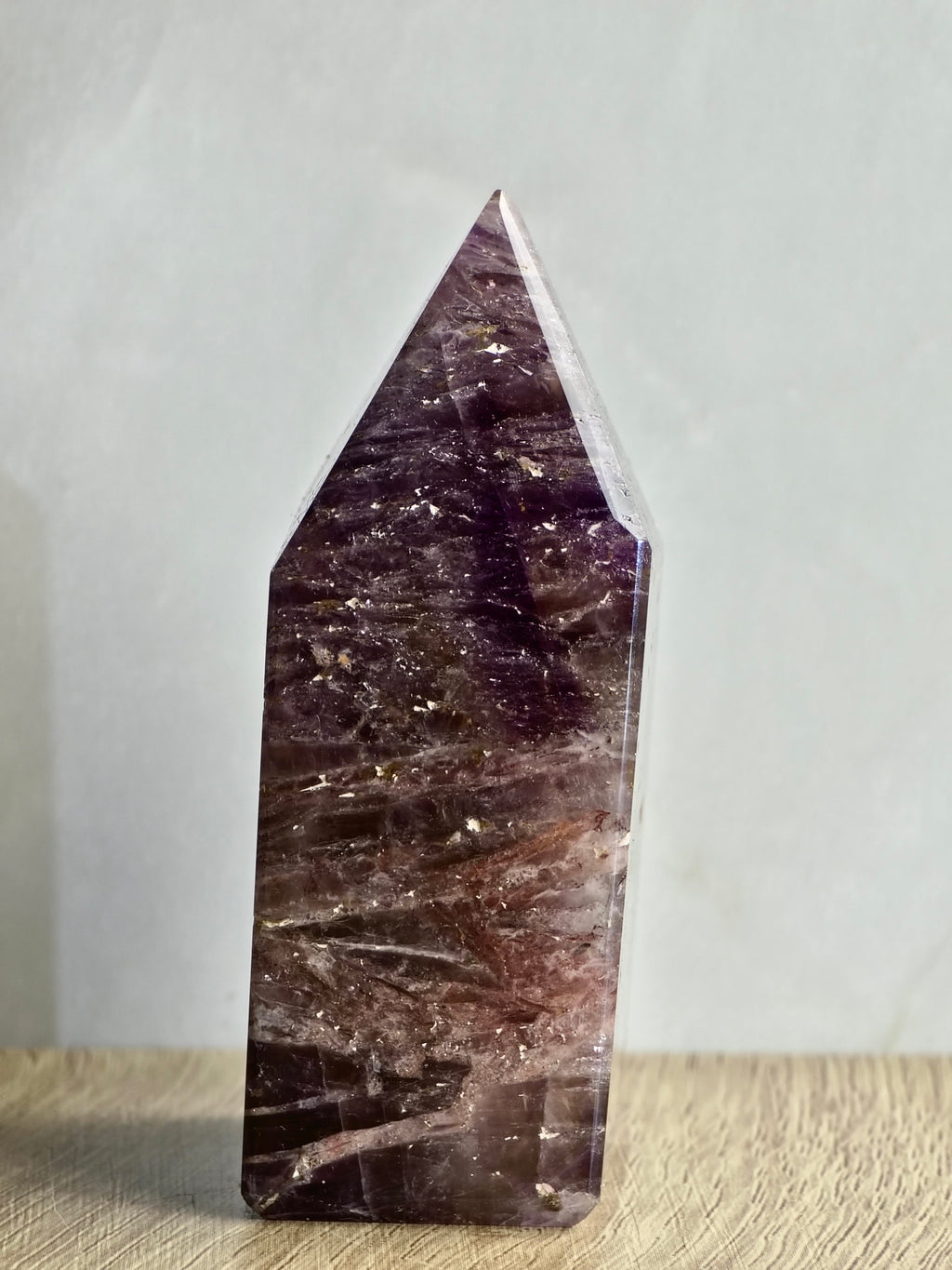 Brecciated Indian Amethyst Polished Tower