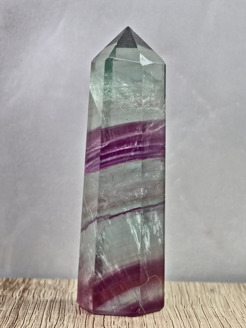 Banded Fluorite Tower – Green & Purple Growth Zoning