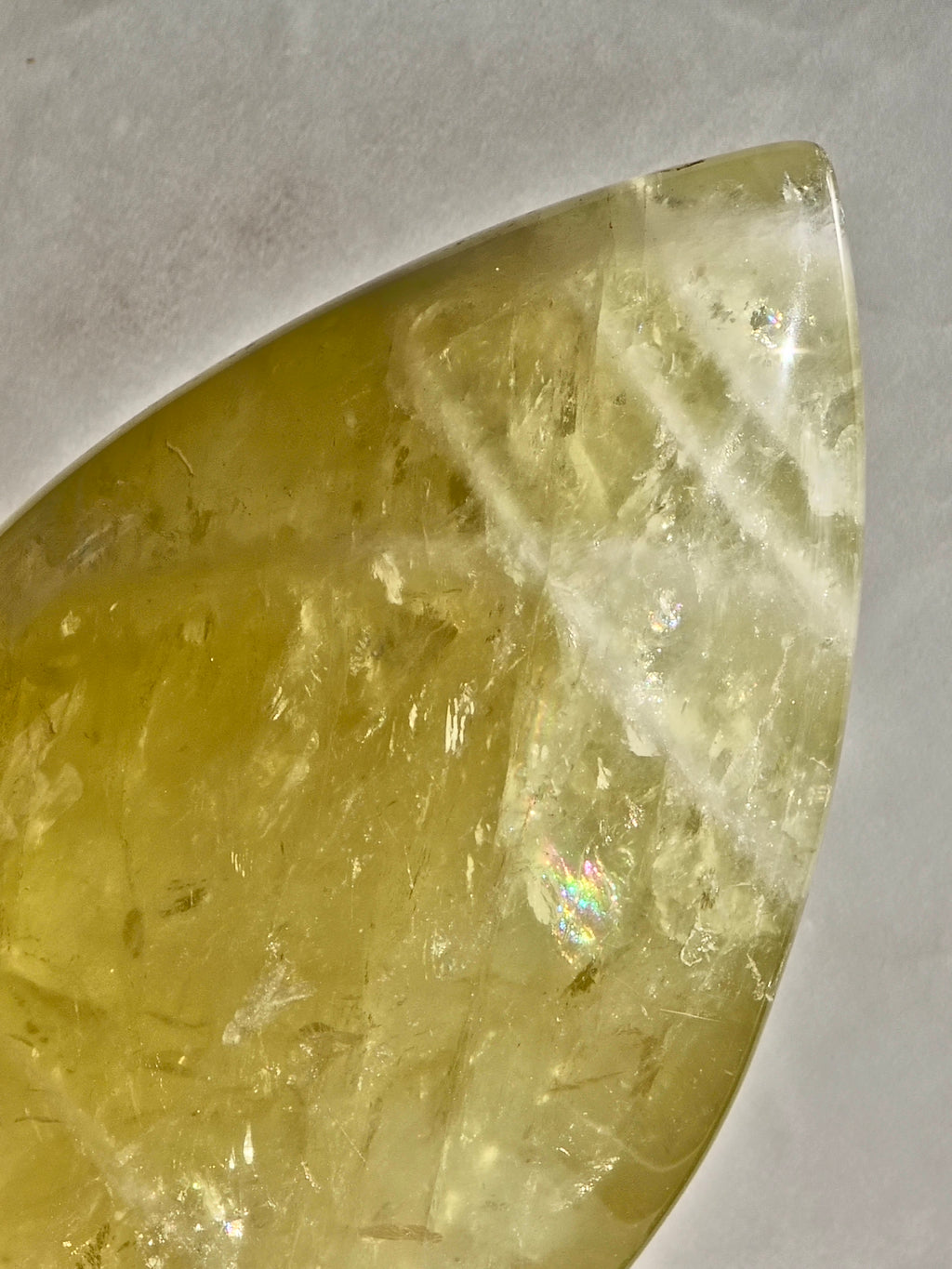 Heat treated Citrine Polished Flame