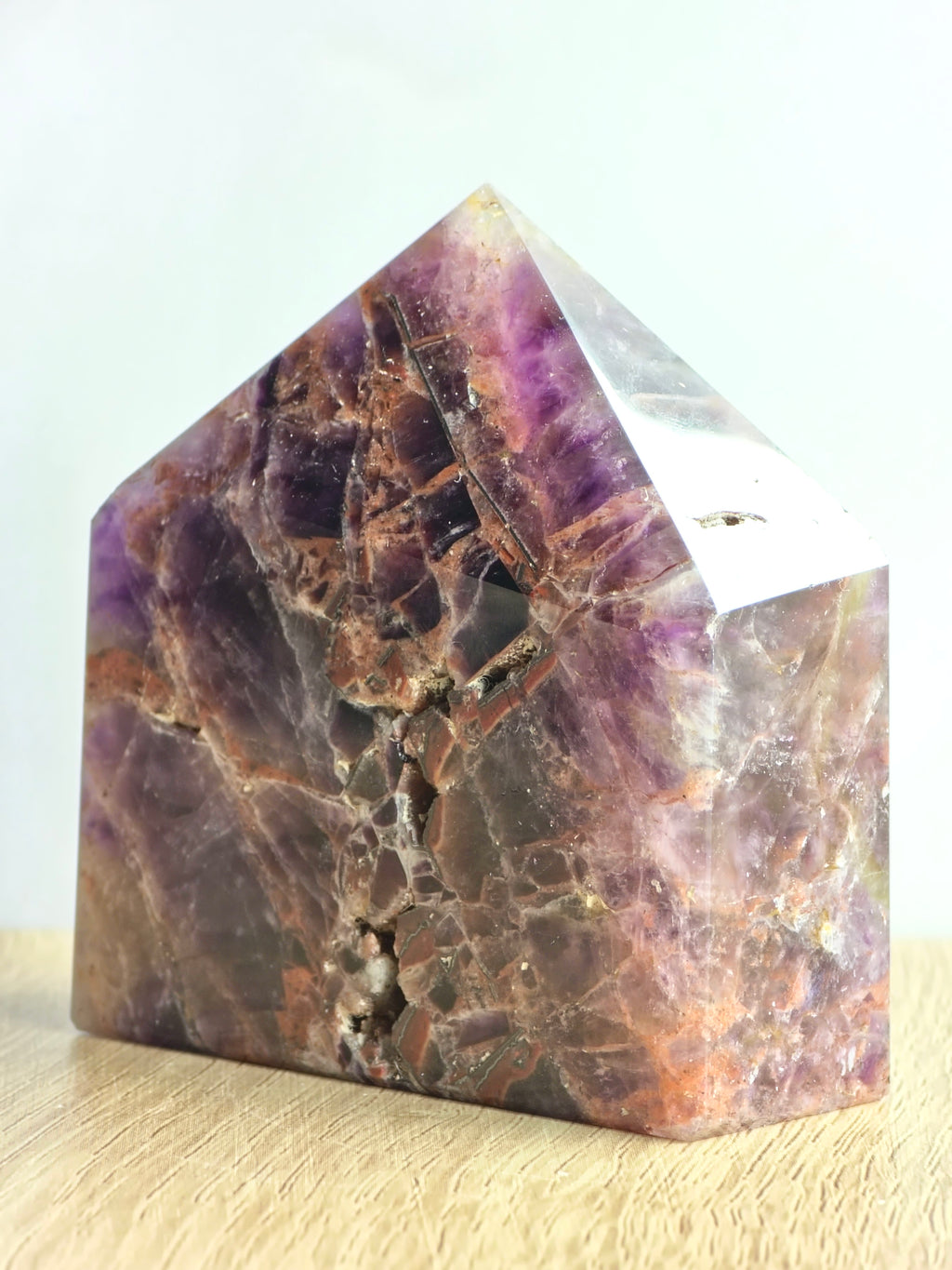 Brecciated Indian Amethyst Polished Tower