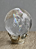 Quartz mini sphere with rainbow
