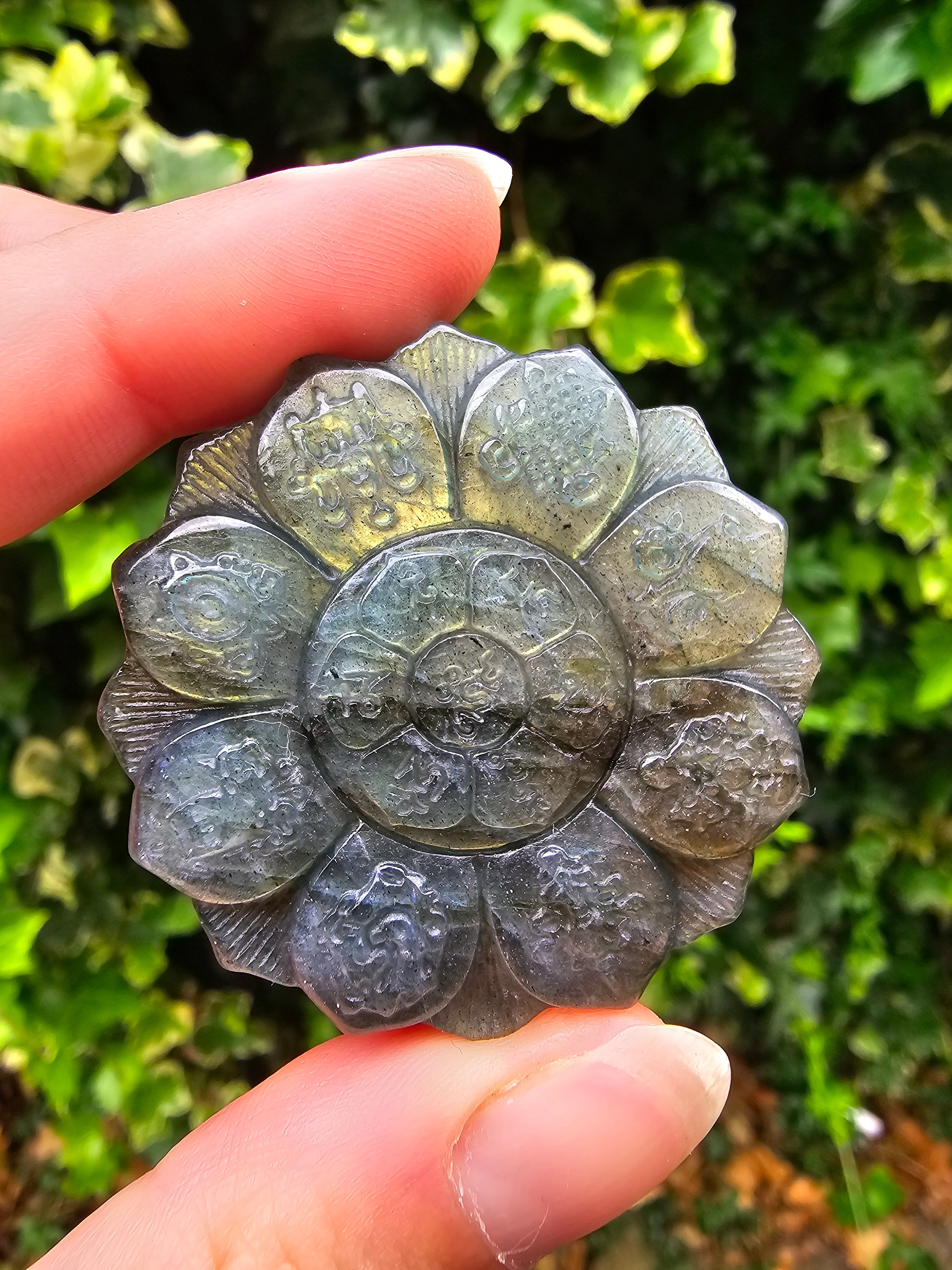 Labradorite eight treasure compass