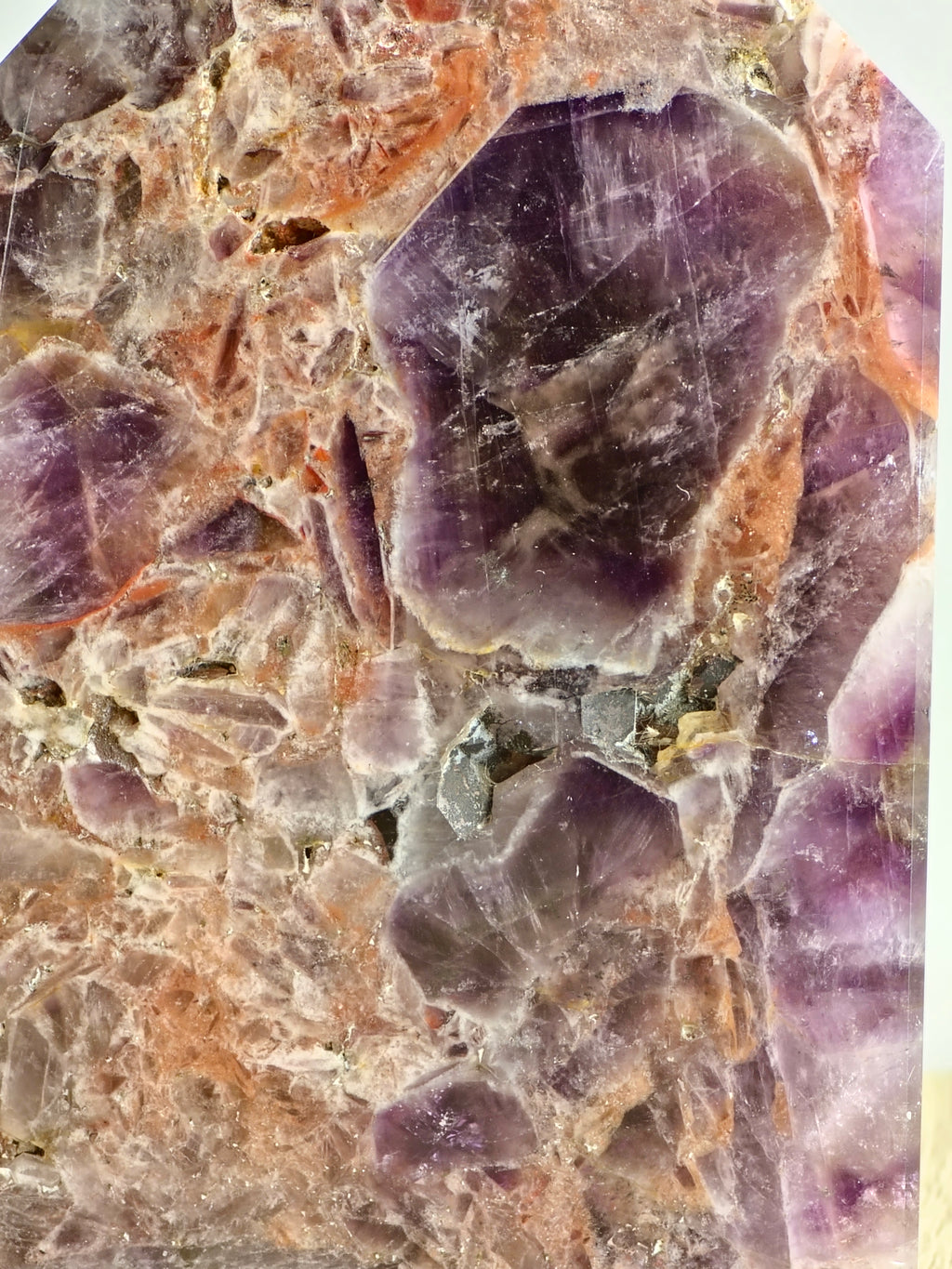 Brecciated Indian Amethyst Polished Tower