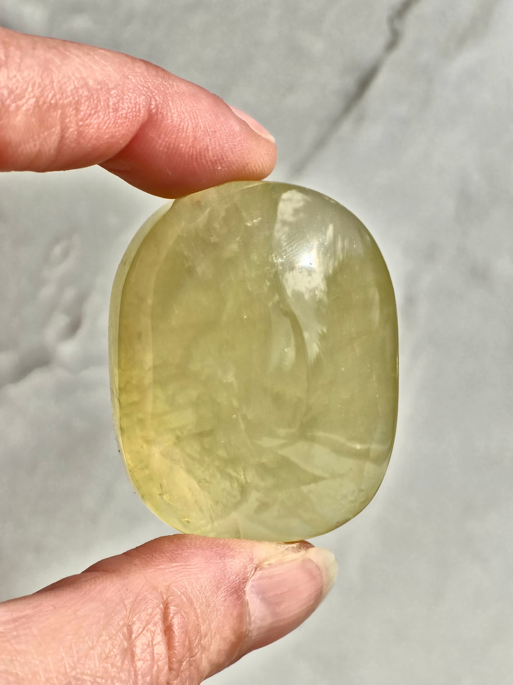 Heat treated Citrine Palm Stone