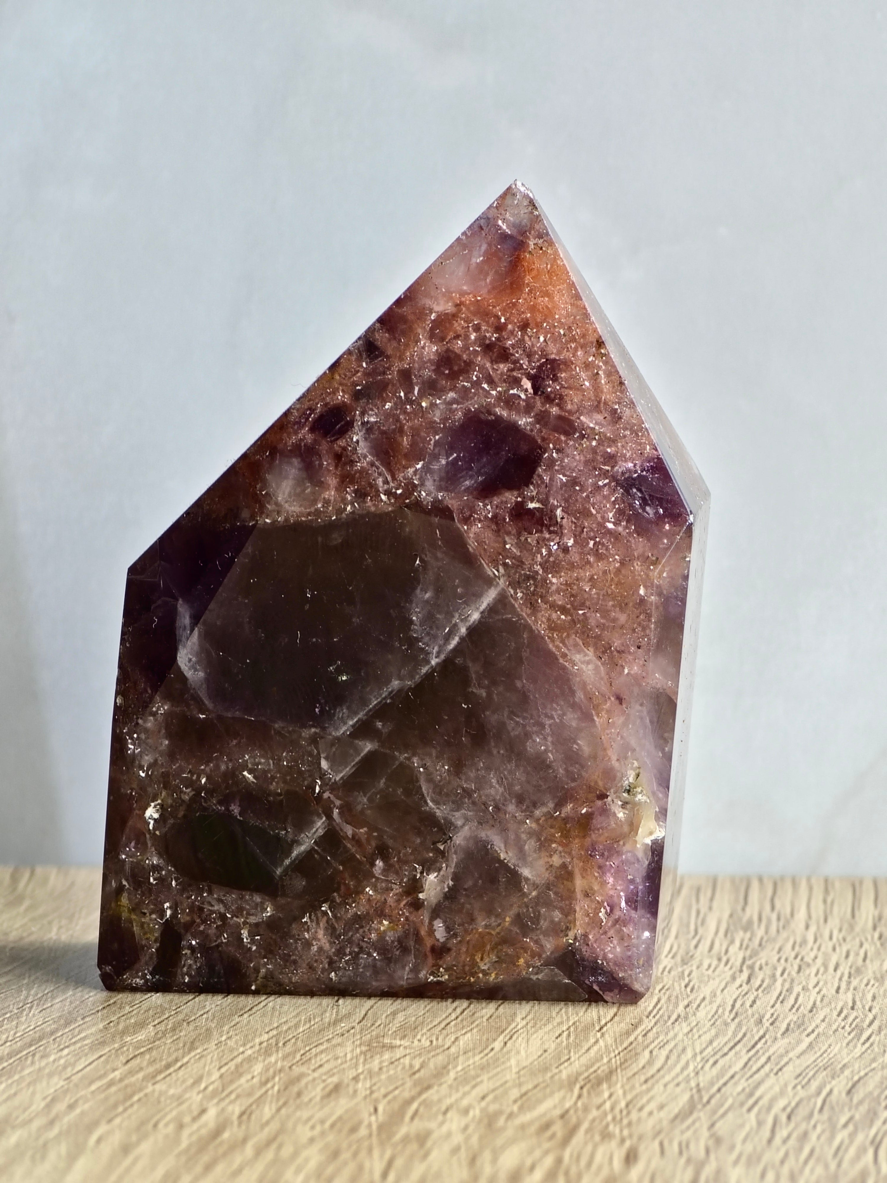 Brecciated Indian Amethyst Polished Tower