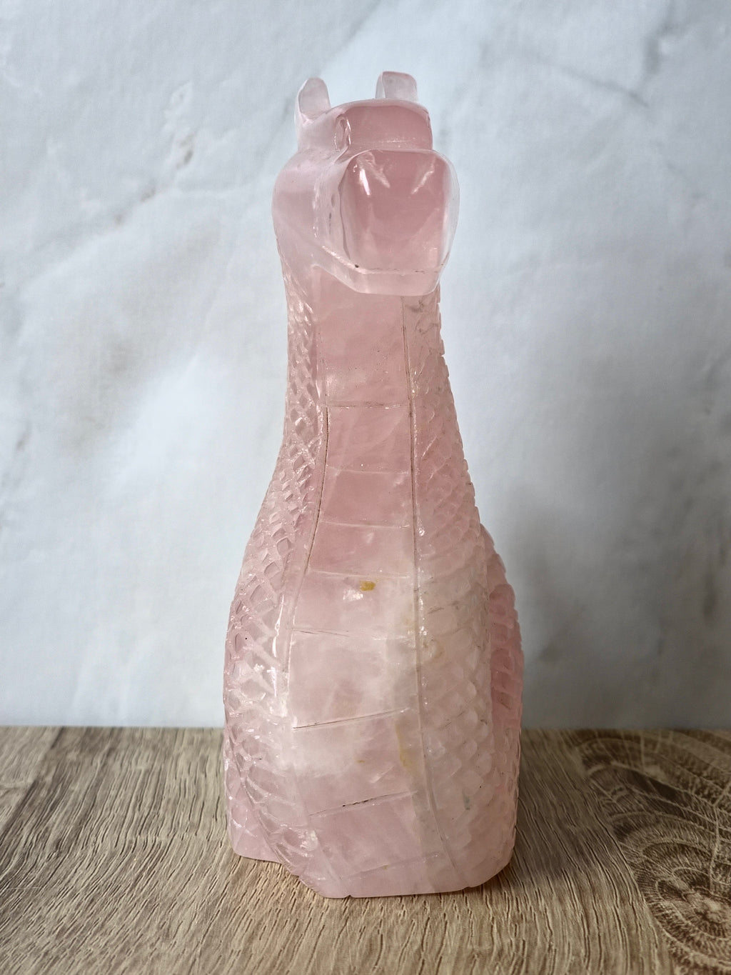 Rose quartz dragon