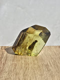 Natural citrine (smoky zoning) with phantom inclusions and rainbow fractures