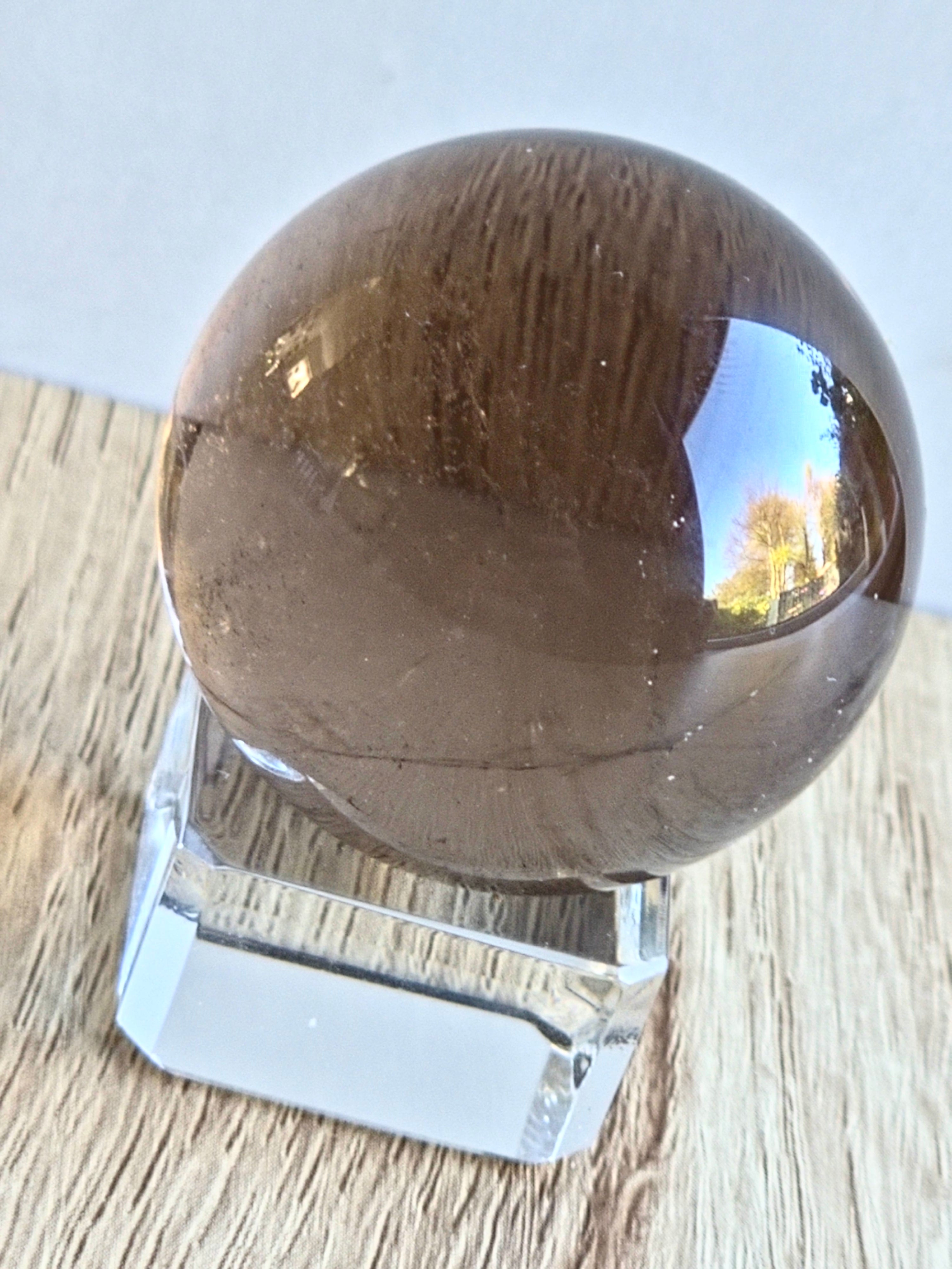 Smokey quartz sphere - g