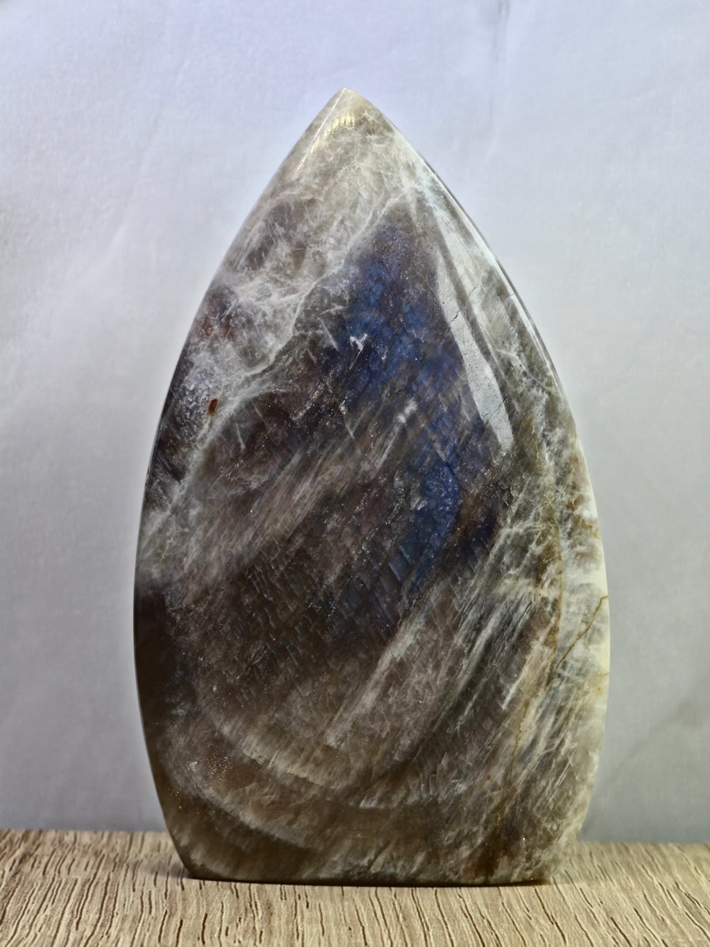 Moonstone Flame — Blue Adularescence Feldspar