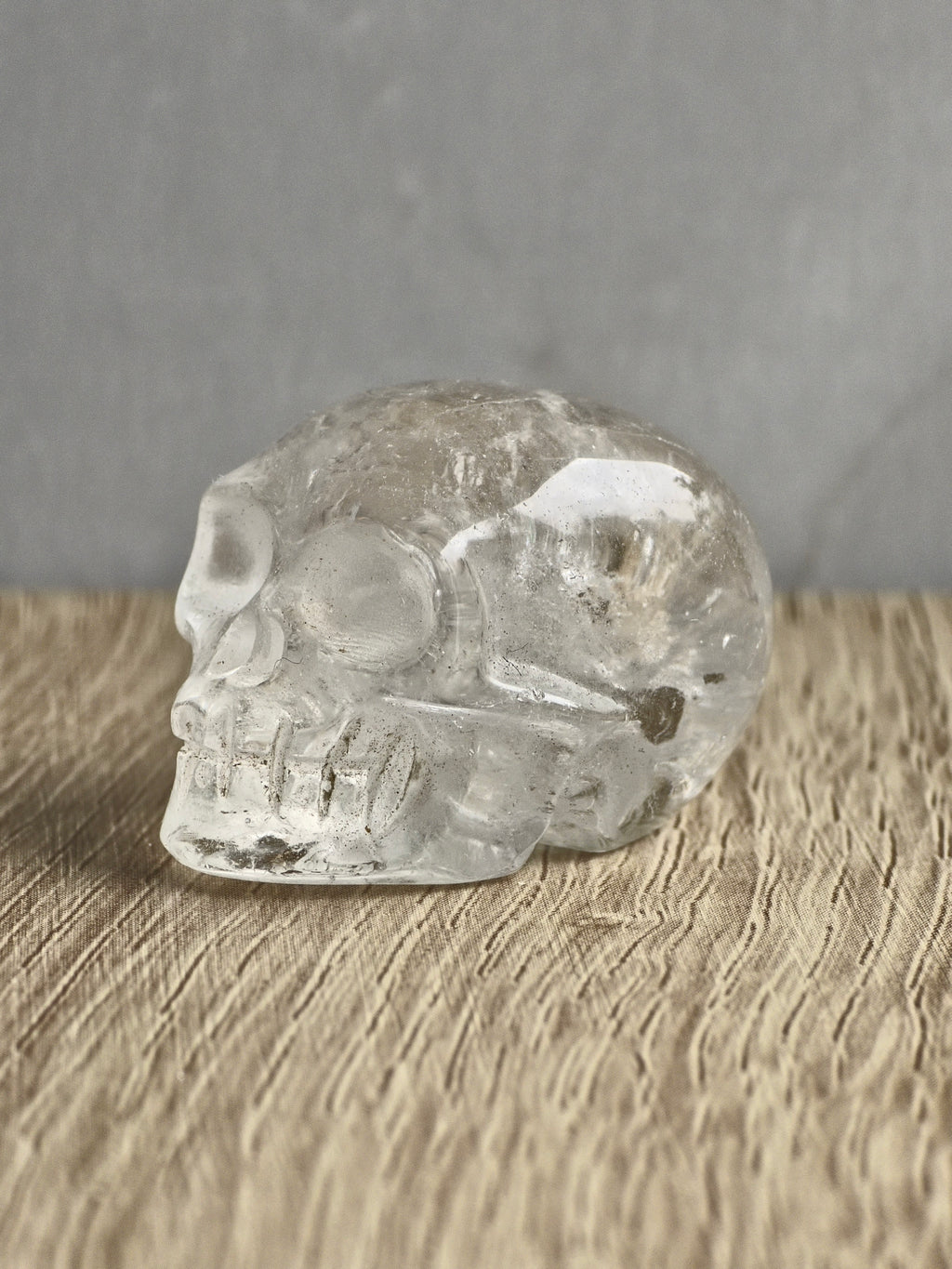 Clear quartz skull - a