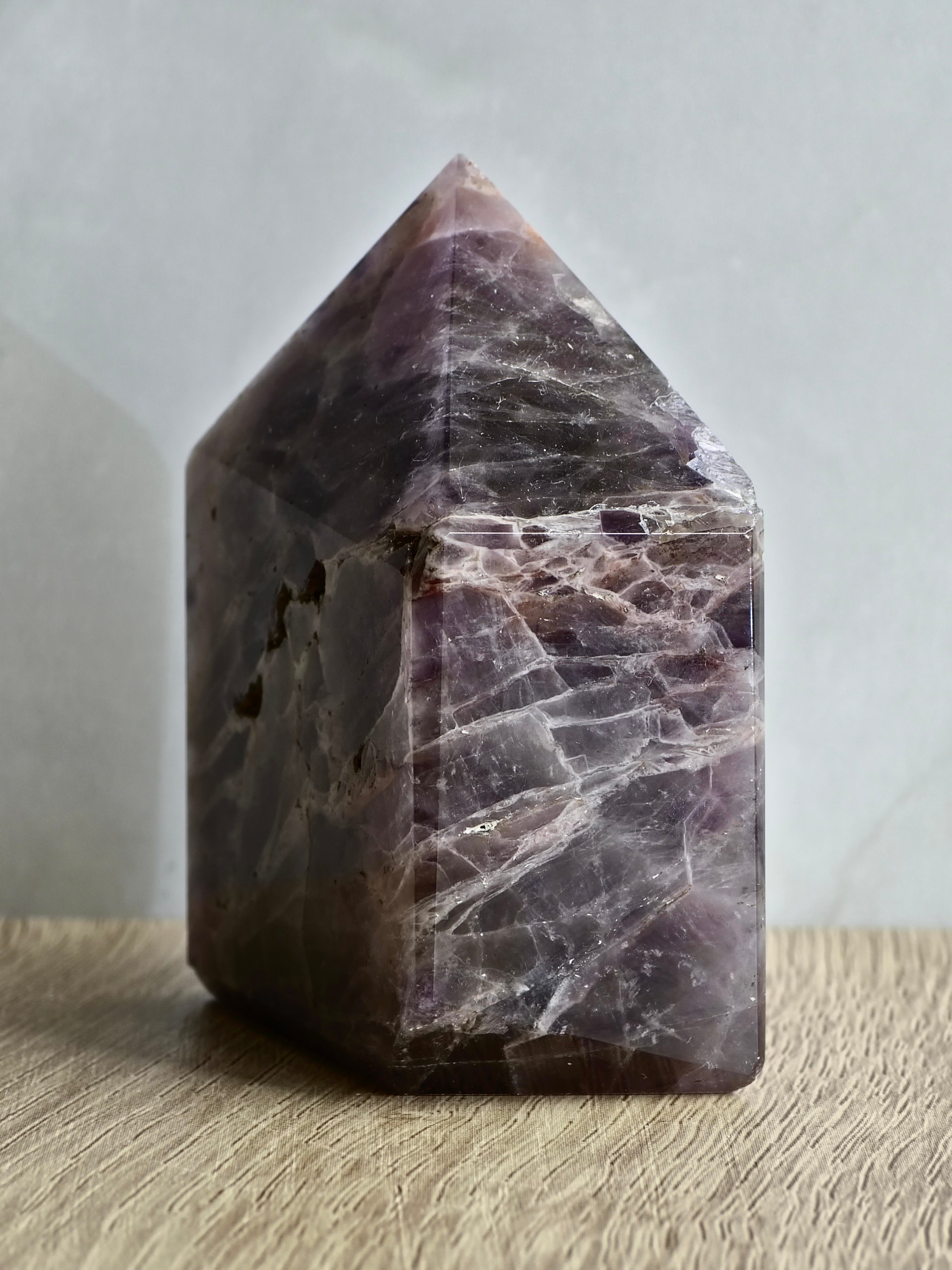 Brecciated Indian Amethyst Polished Tower