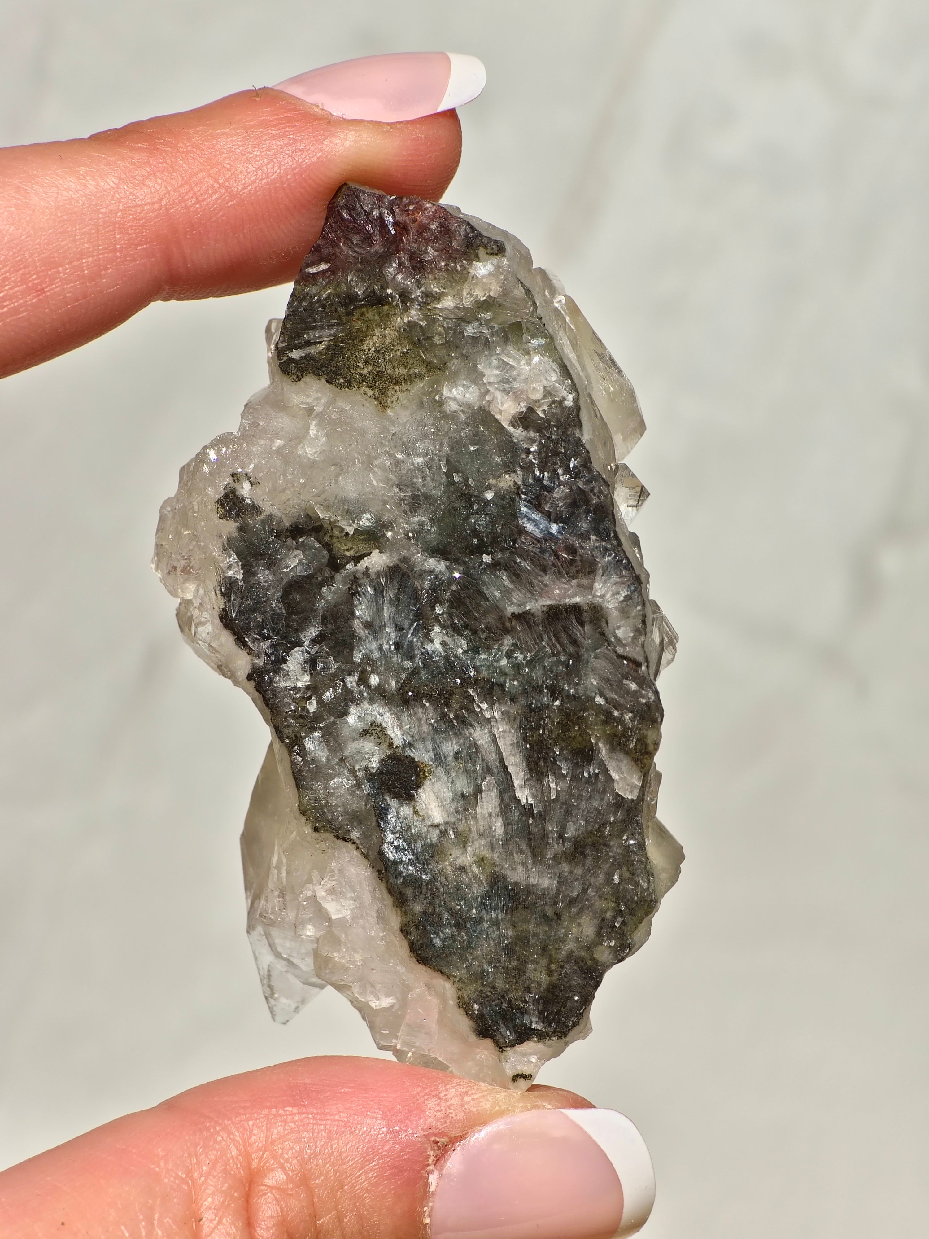 Diamond Apophyllite on Blue Chalcedony Cluster (AAA grade)