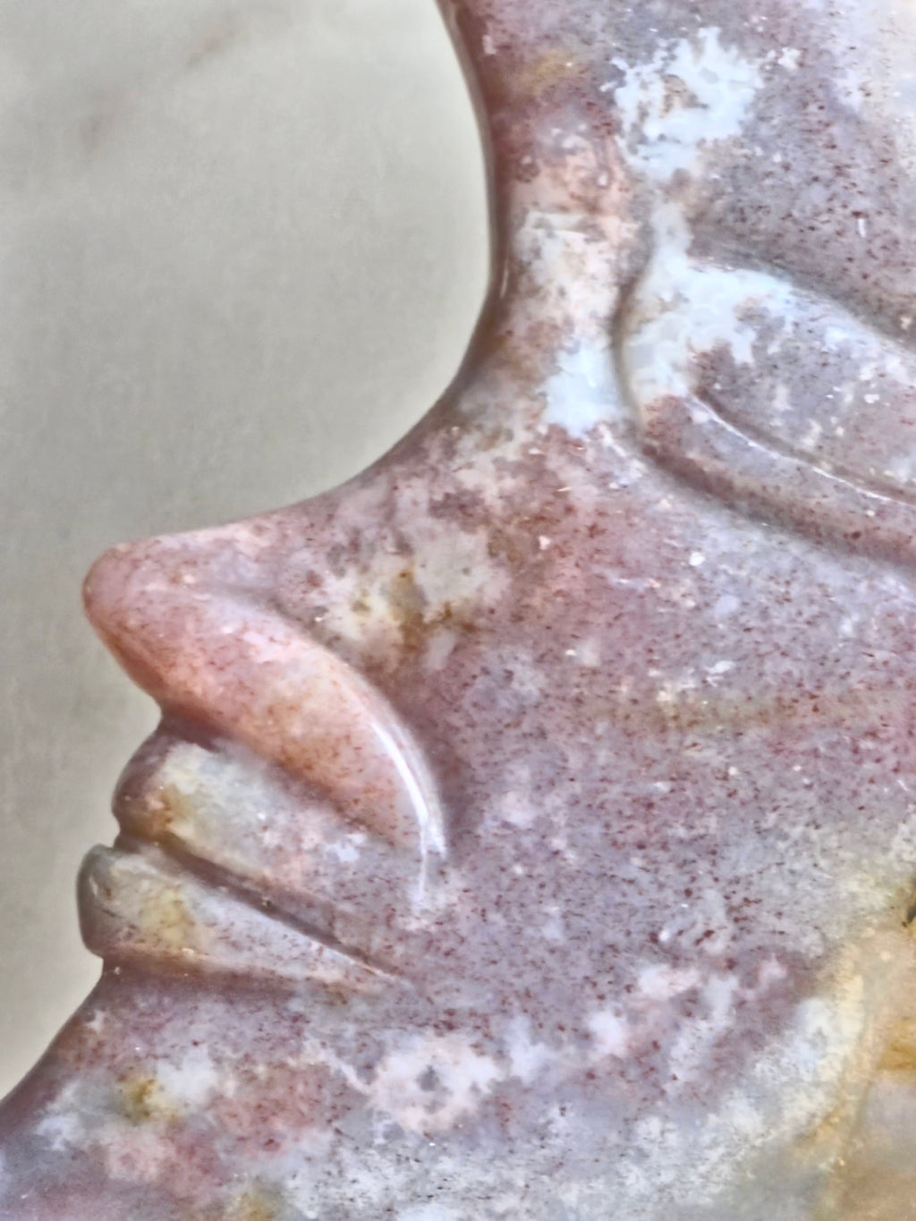 Ocean Jasper Moon — Orbicular Chalcedony (Quartz Variety)