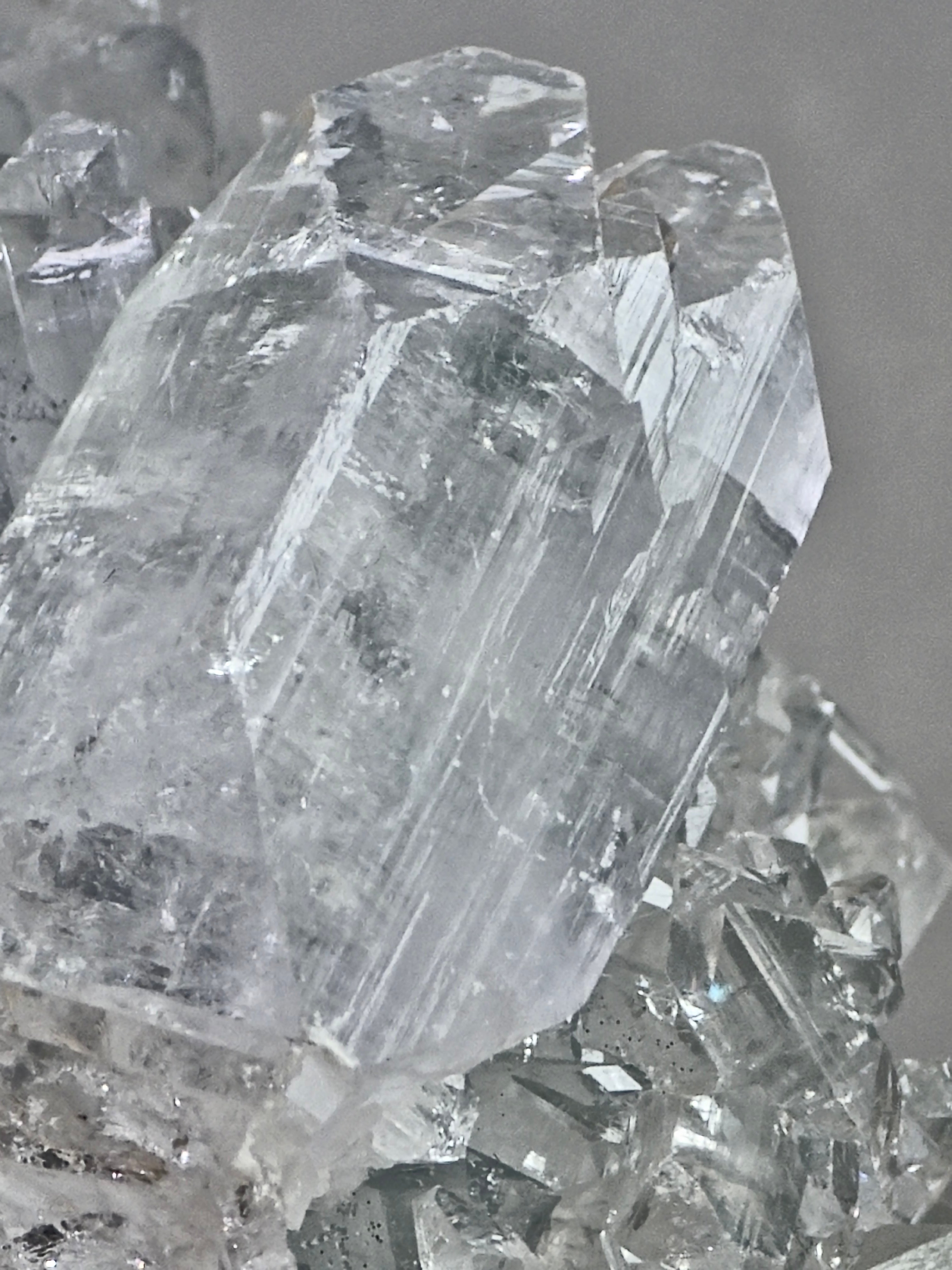 AAA Diamond Apophyllite on Blue Chalcedony – High Clarity Terminations