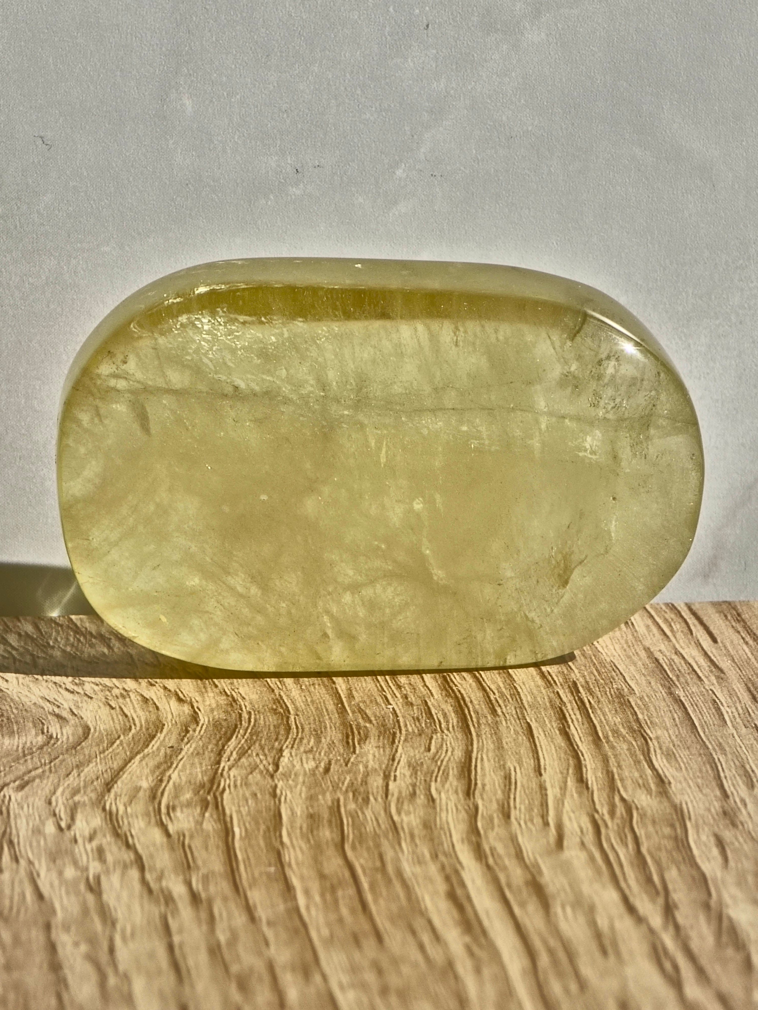 Heat treated Citrine Palm Stone
