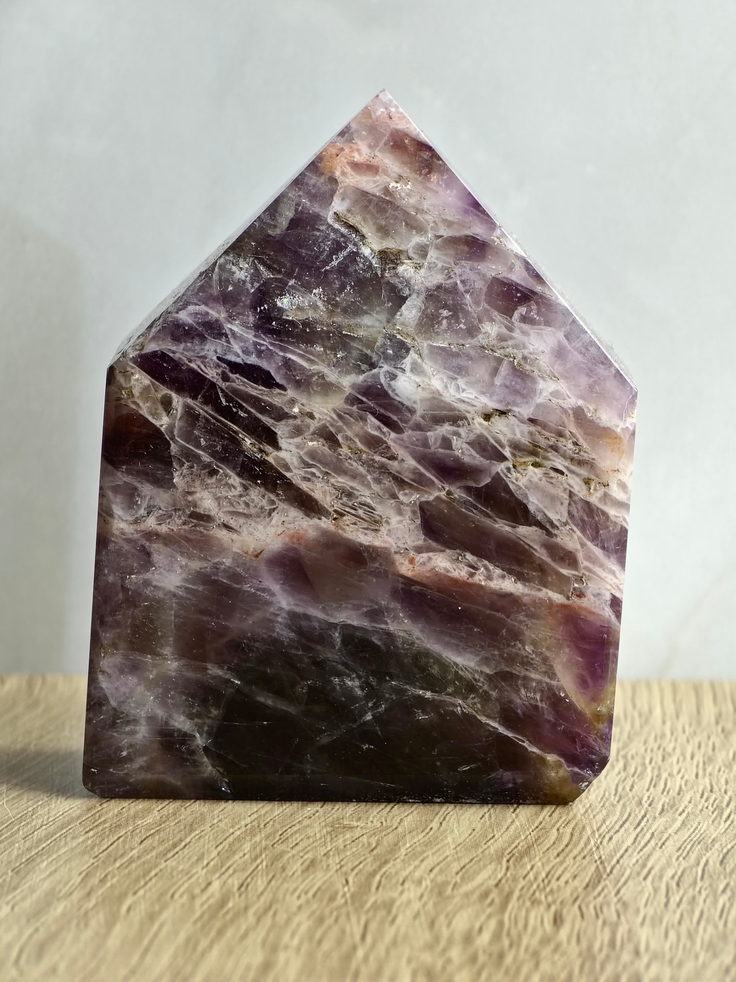 Brecciated Indian Amethyst Polished Tower