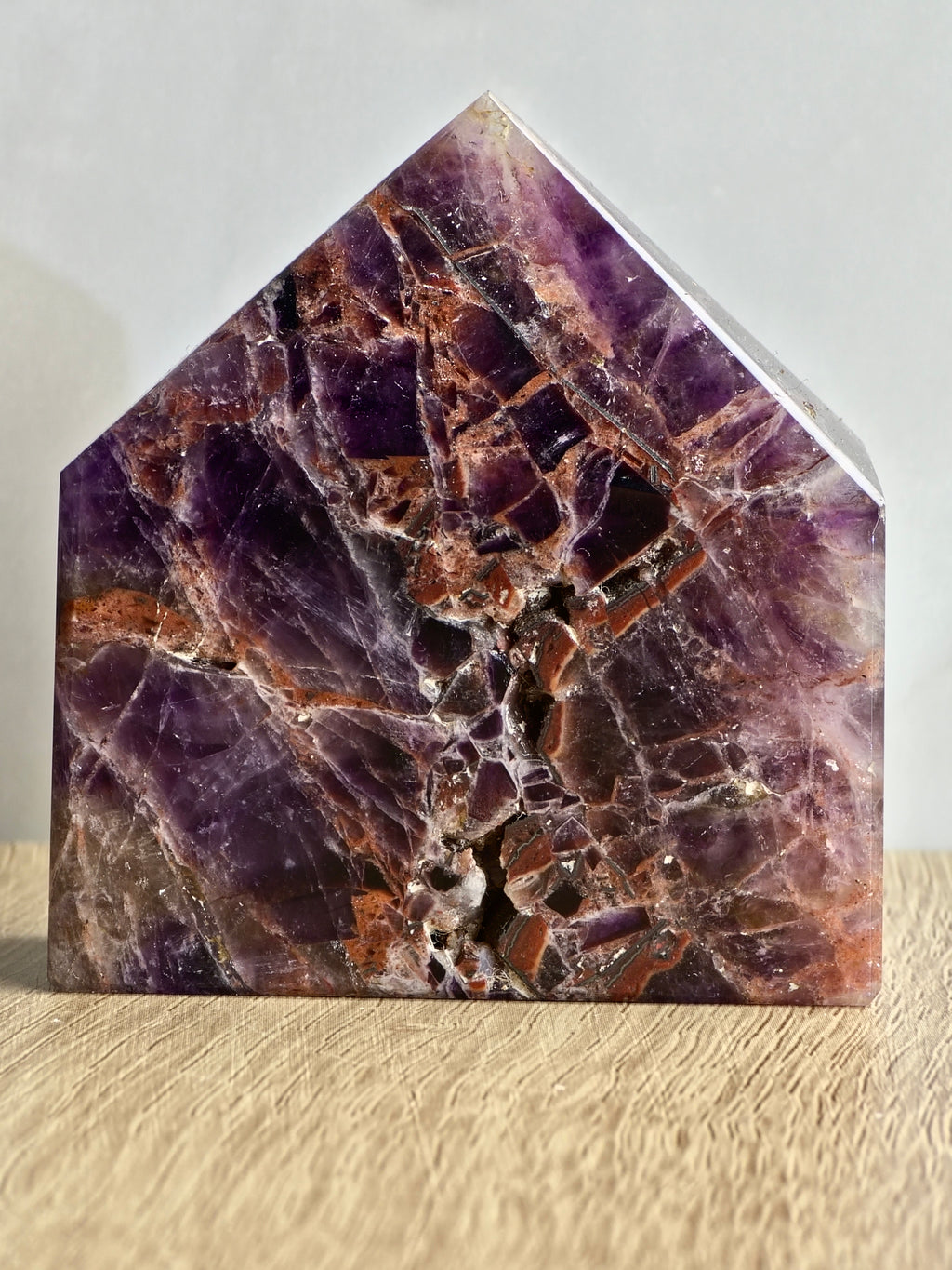 Brecciated Indian Amethyst Polished Tower